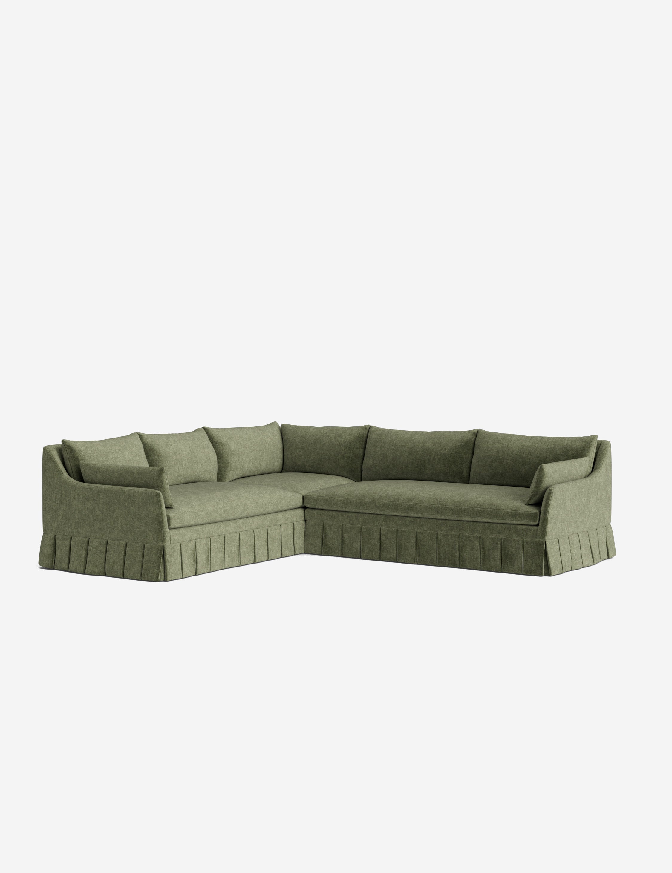 Lulu and Georgia Portola Luxe Depth Pleated Corner Sectional Sofa - view 7