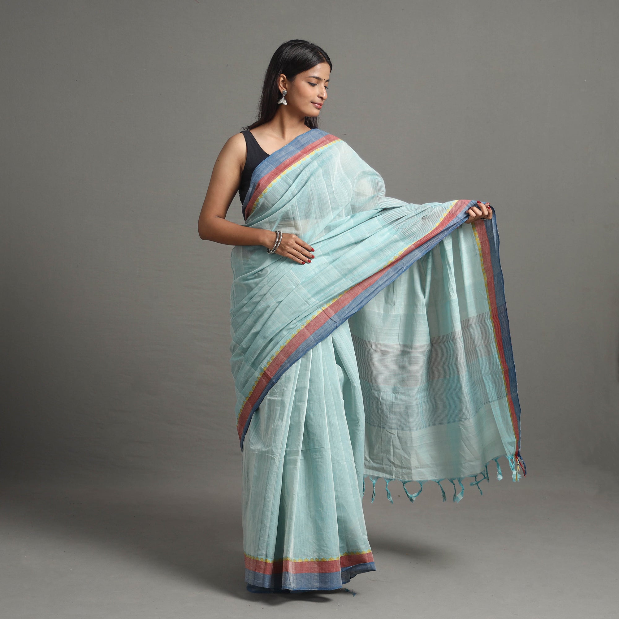 CHITRIKA Lotus Dobby Cotton Handloom Saree 102 - view 2