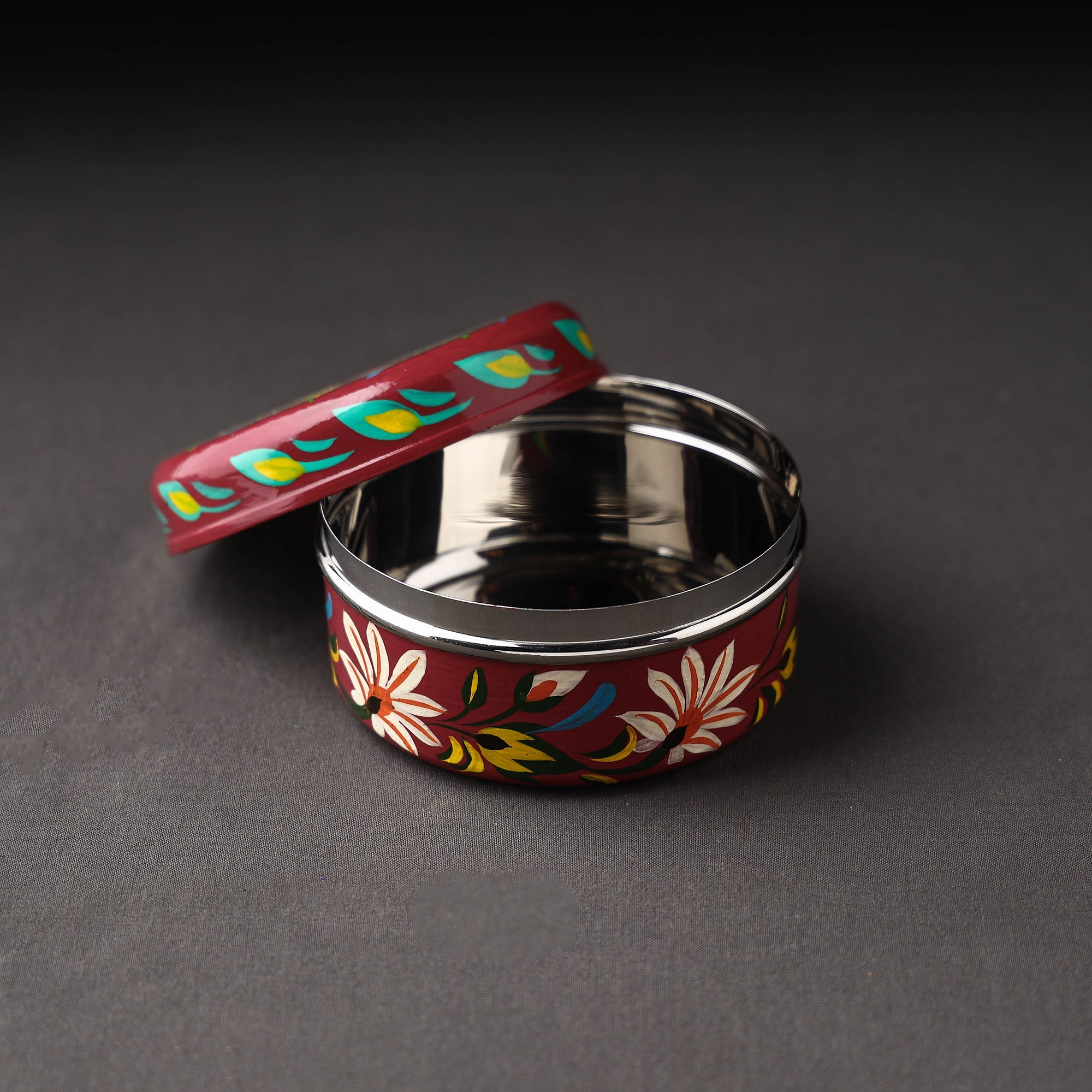 AAYAAS Banaras Handpainted Stainless Steel Multi Utility Container - view 3