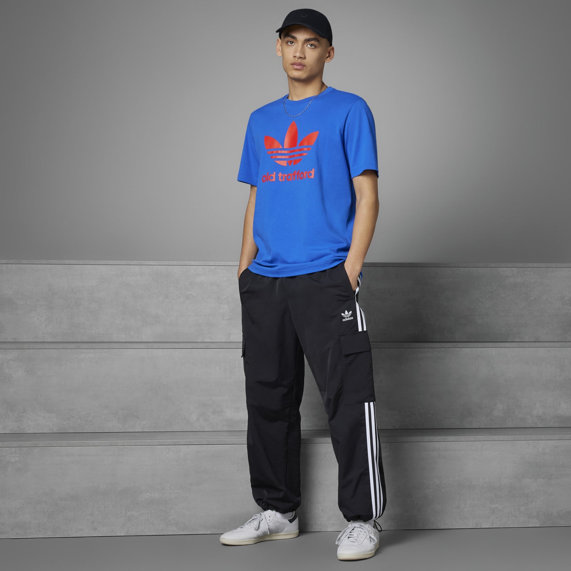 Adidas Originals | MANCHESTER UNITED OG TREFOIL TEE { BLUE - view 2