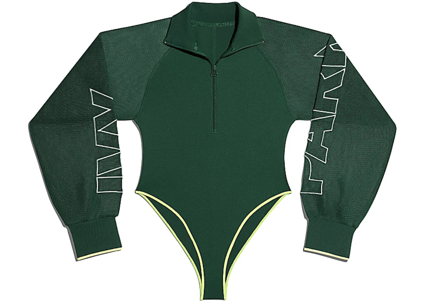 adidas Ivy Park Mesh Sleeve Bodysuit (Plus Size) Dark Green