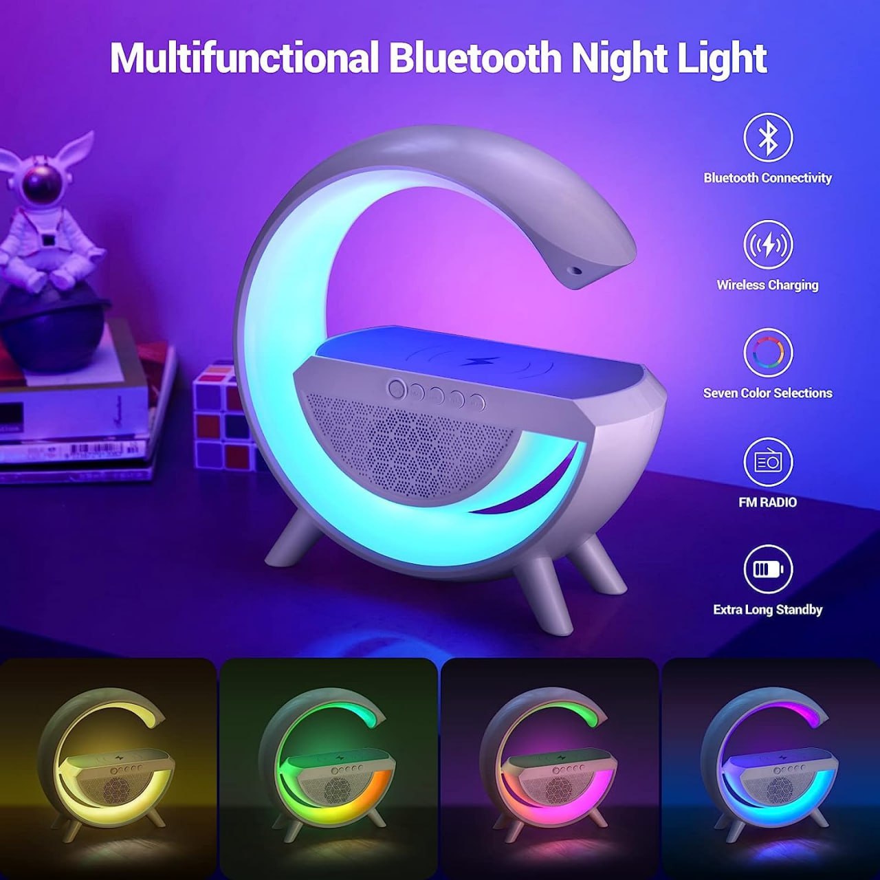 Fab Alchemy G-Shape LED Wireless Charging Speaker Lamp - view 6