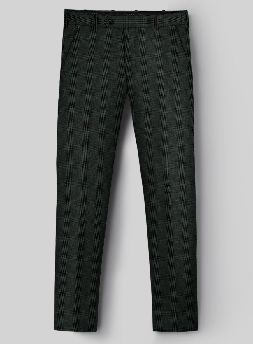 StudioSuits Napolean Esso Tartan Olive Wool Pants