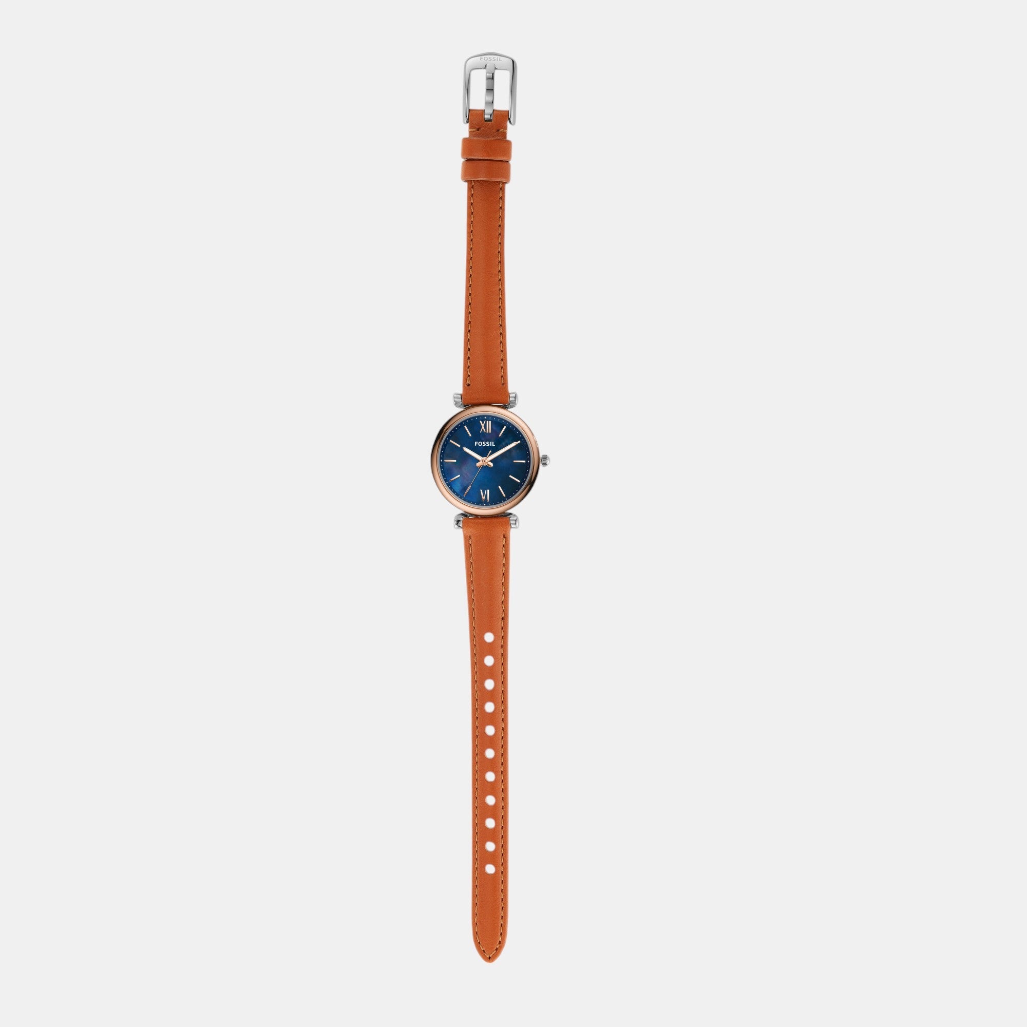 Fossil Carlie Women Quartz Blue Mother Of Pearl Dial Analog Leather Watch ES4701 - view 5
