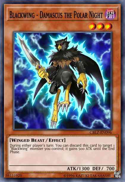 Yu-Gi-Oh! Blackwing - Damascus the Polar Night - CBLZ-EN096 - Rare - 1st Edition