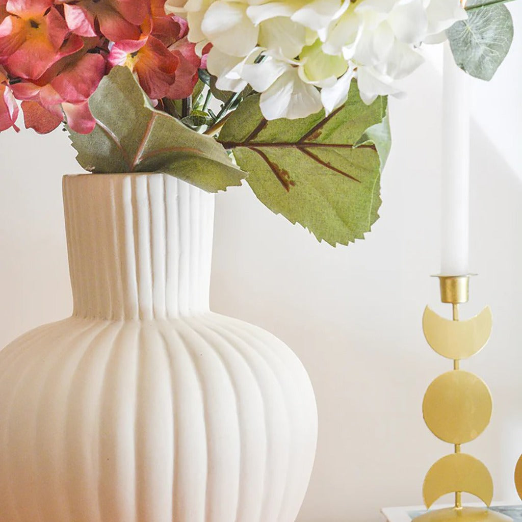Hollyhock Victorian Ceramic Vase - view 8