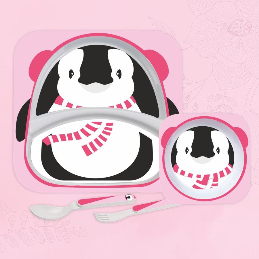 Cello Kids Penguin Meal Set – Pink