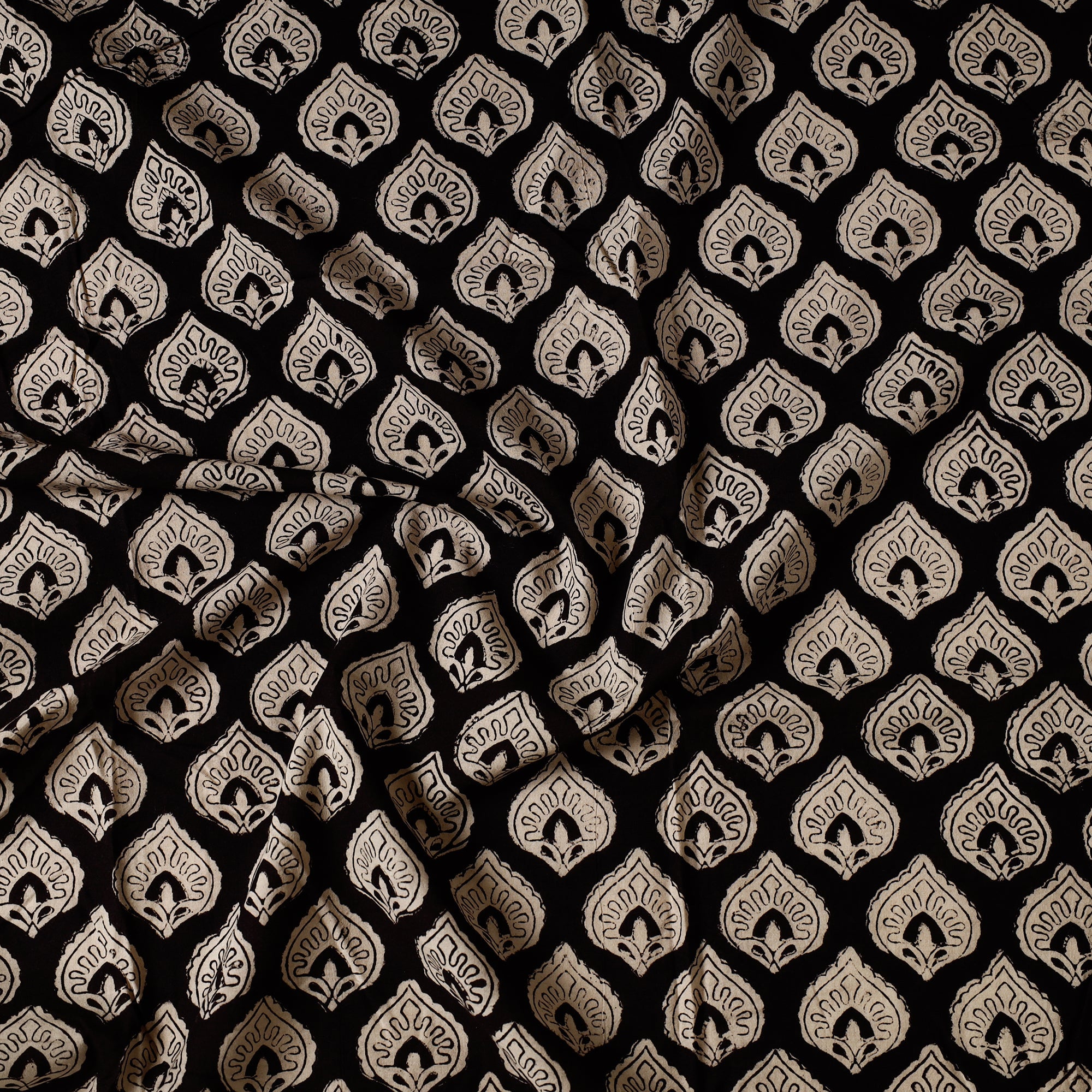 BAGRU DABU PRINTS Black - Bagru Dabu Block Printed Cotton Precut Fabric (0.7 meter) 43 - view 2