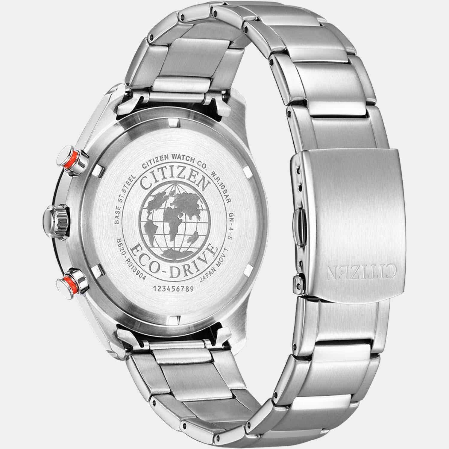 Citizen Eco-Drive Men Eco-Drive Green Dial Chronograph Stainless Steel Watch CA4486-82X - view 2