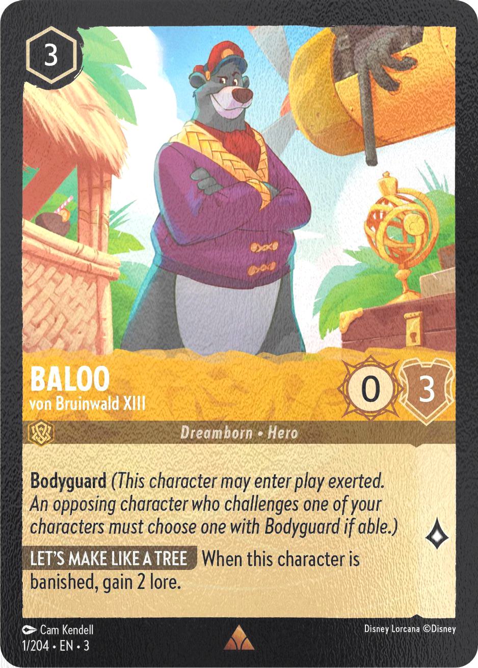 Lorcana Baloo - von Bruinwald XIII - 1/204 [Into the Inklands] [Cold Foil]
