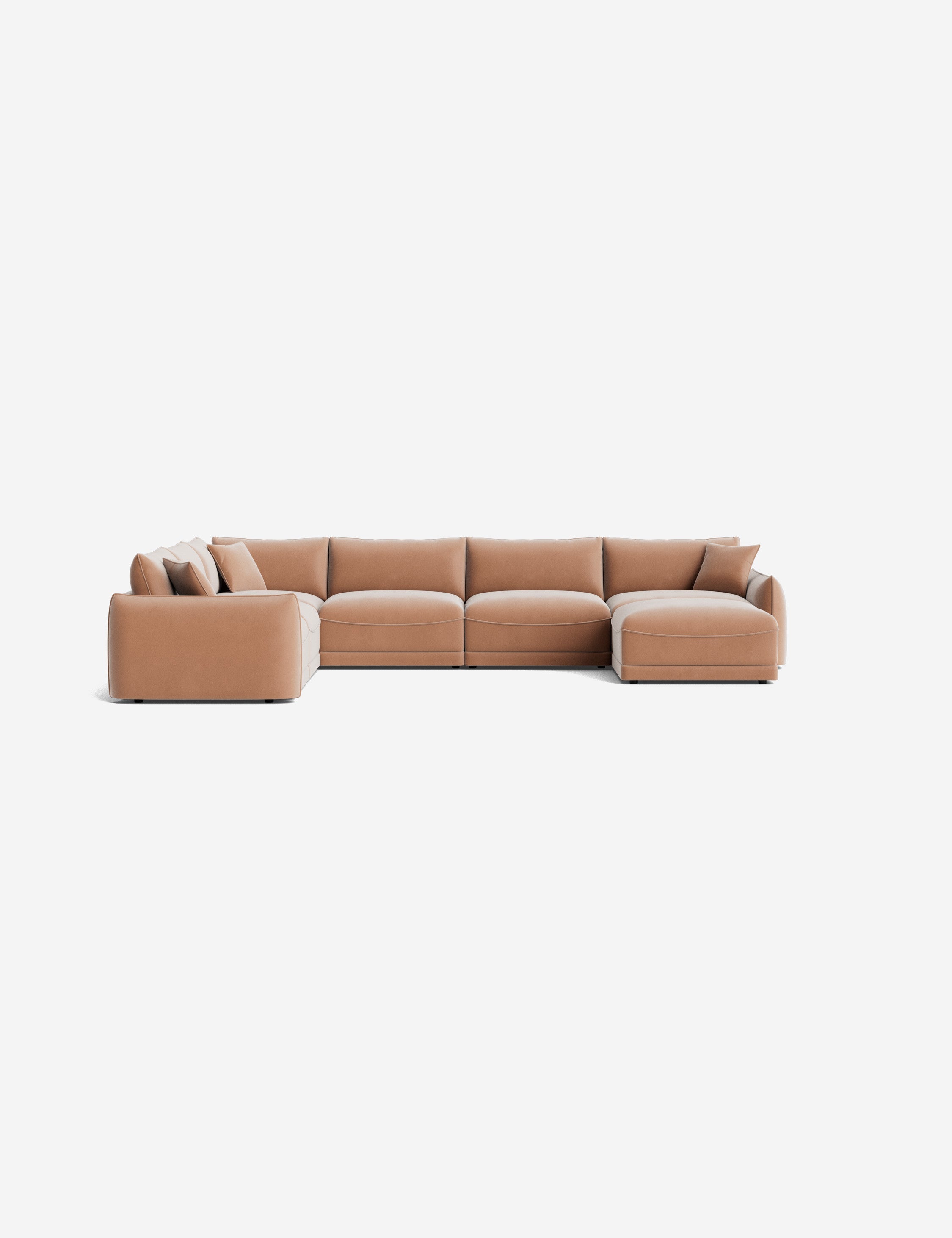 Lulu and Georgia Balmer Modular Corner Sectional Sofa With Ottoman - view 67