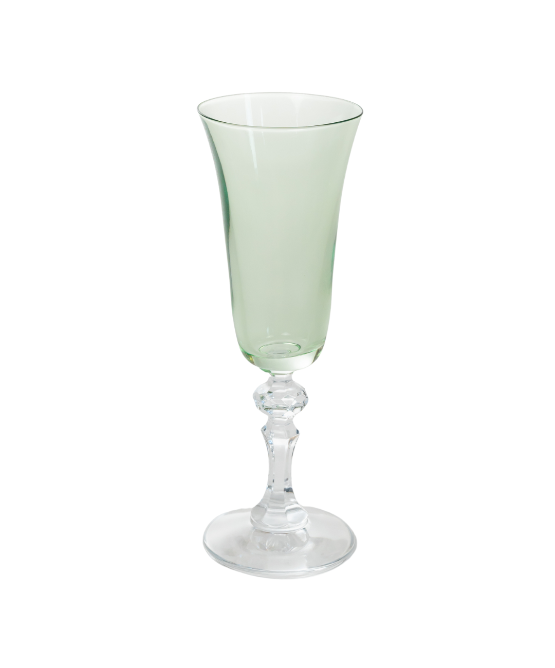 Estelle Colored Glass Estelle Colored Regal Flute With Clear Stem - Set of 2 {Mint Green} - view 8