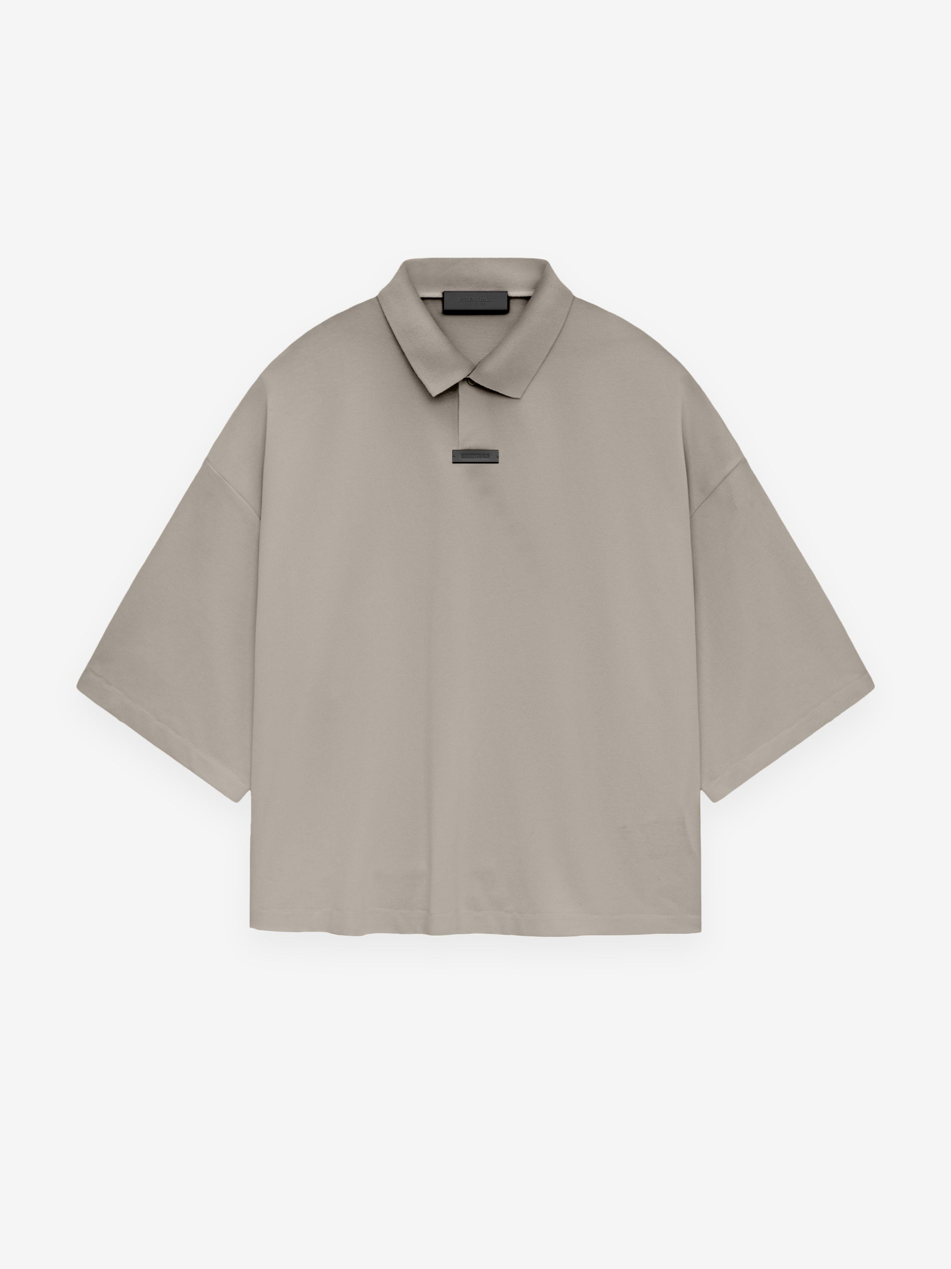 ESSENTIALS Women's Pique Cropped Polo – Heather Gray
