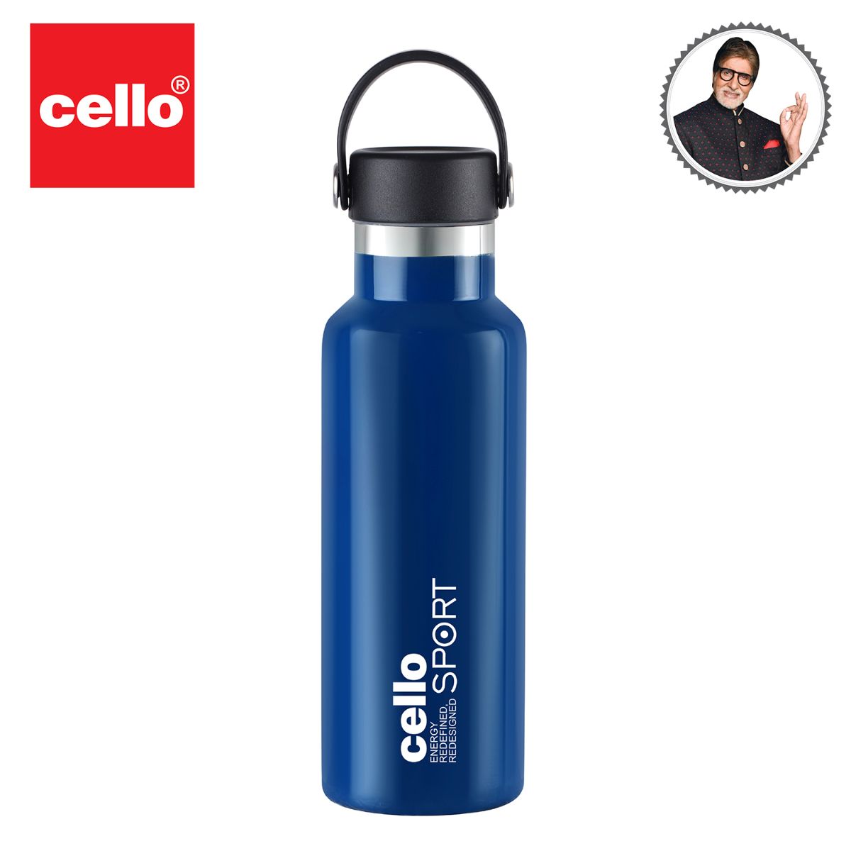 Cello Aqua Bliss Flask, Vacusteel Water Bottle, 600ml - view 33