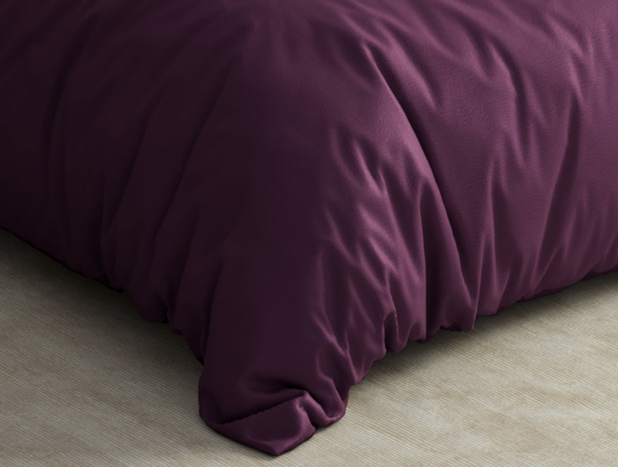 Spaces India Solid Purple Solid Fleece Blanket - Cushlon By Spaces - view 5