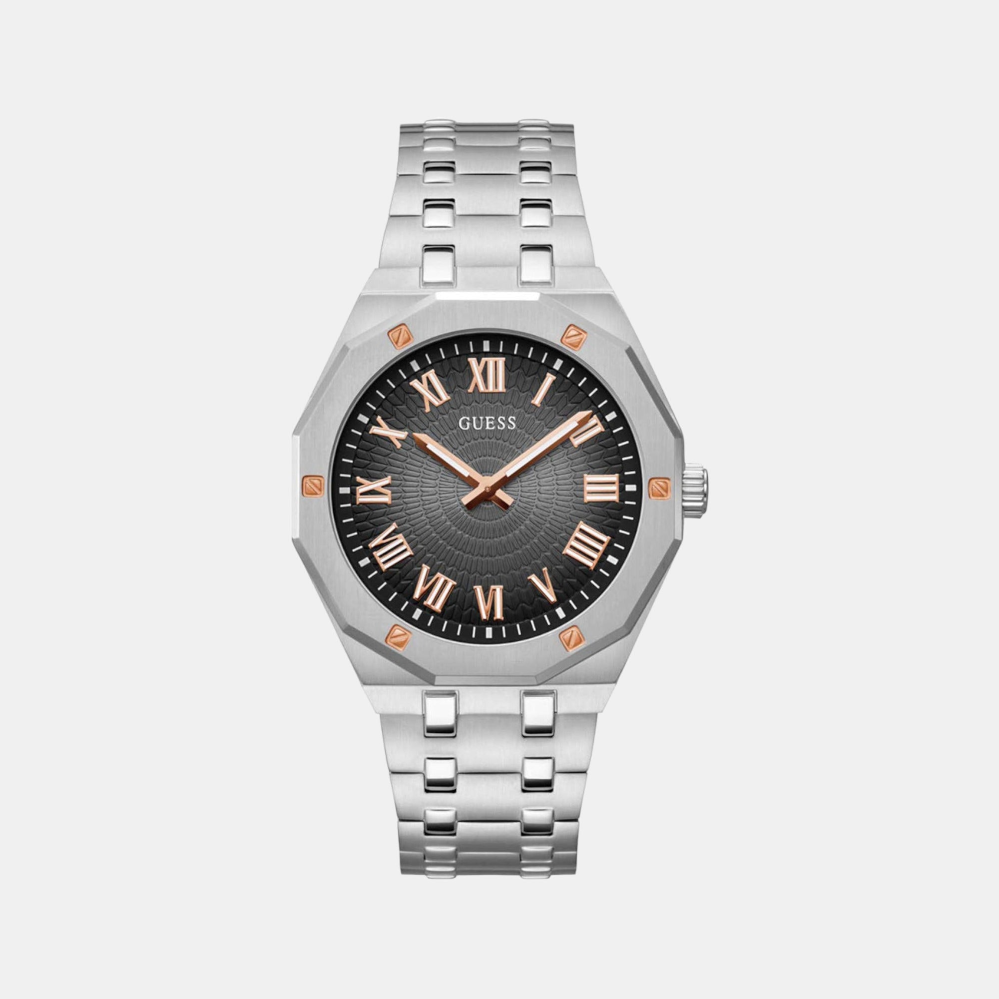 Guess Asset Men Quartz Black Dial Analog Stainless Steel Watch GW0575G1