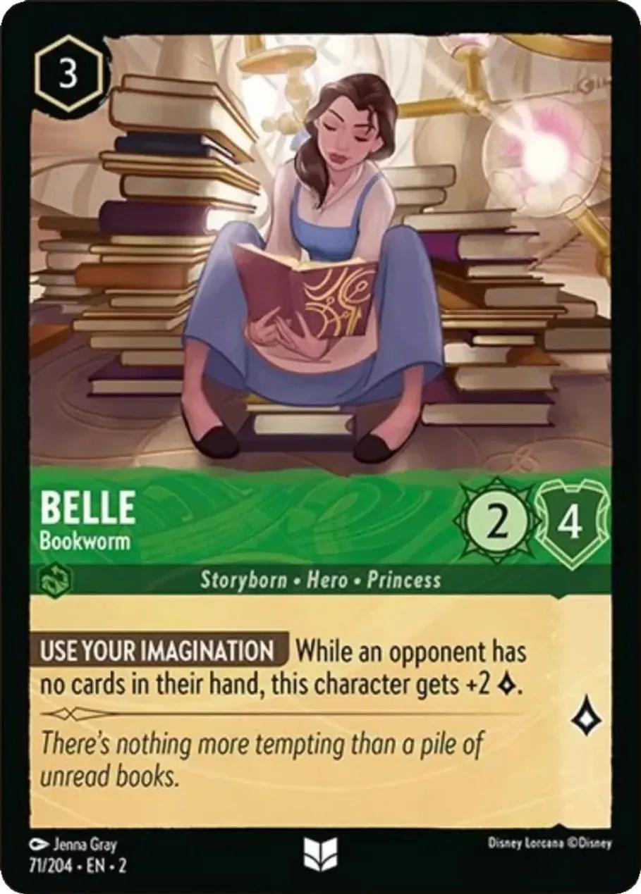 204 rise – Lorcana Belle - Bookworm - 71/204 [Rise Of The Floodborn] [Non-Foil]