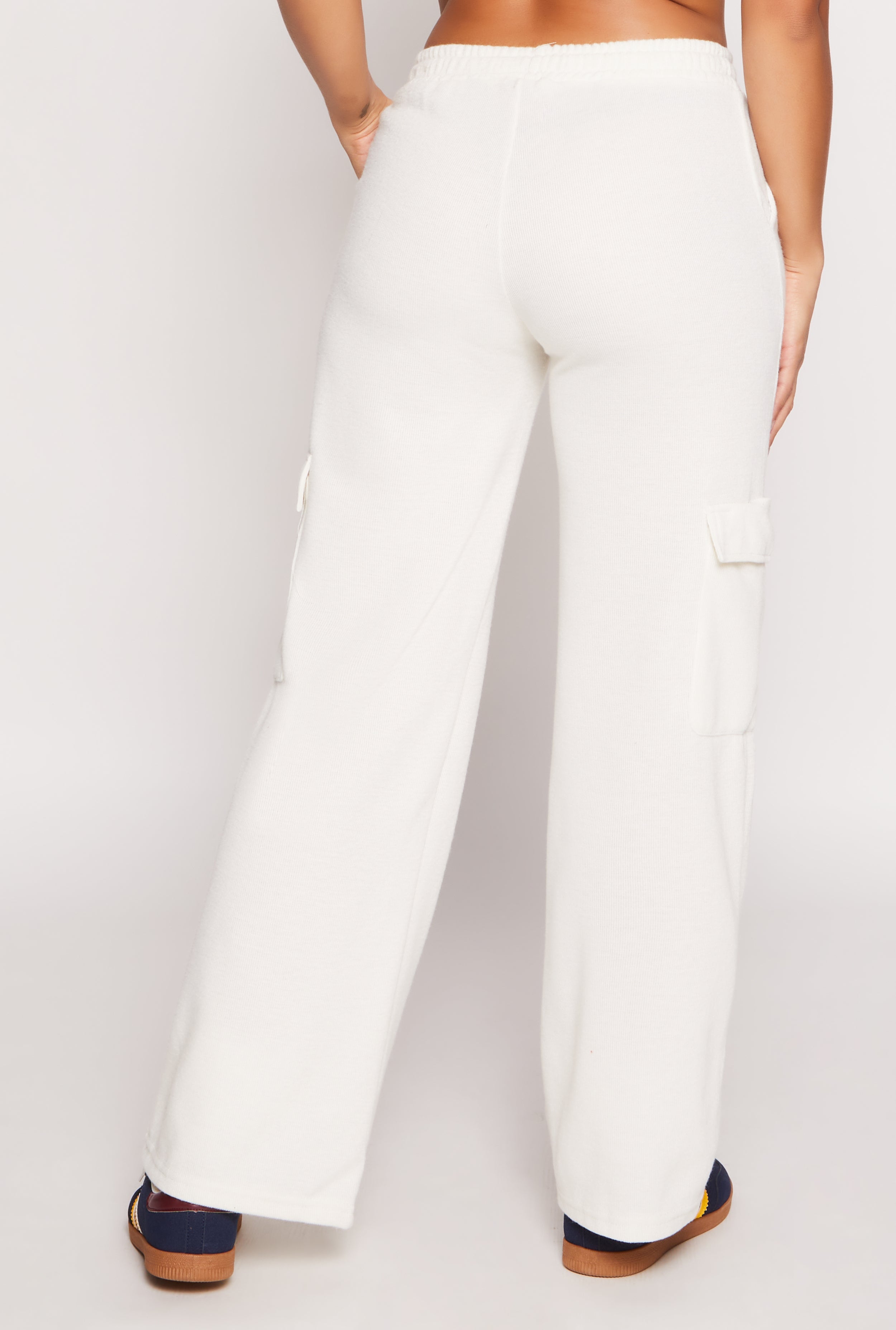 Rainbow Shops Drawstring Cargo Pocket Sweatpants - view 3