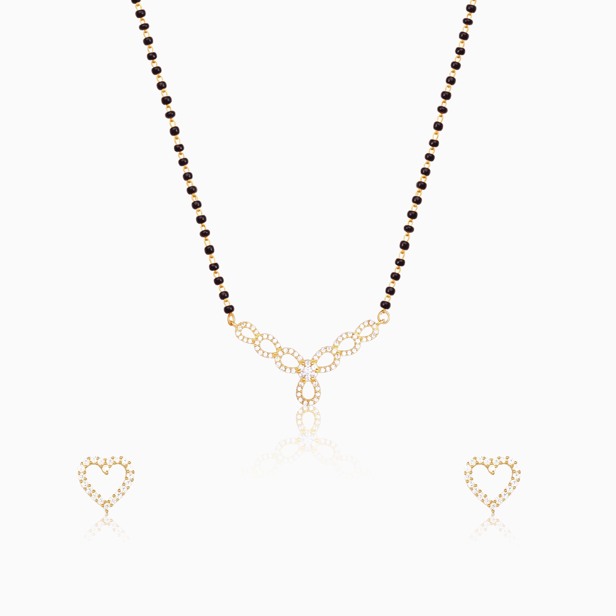 GIVA Jewellery Golden Falling In Love Set