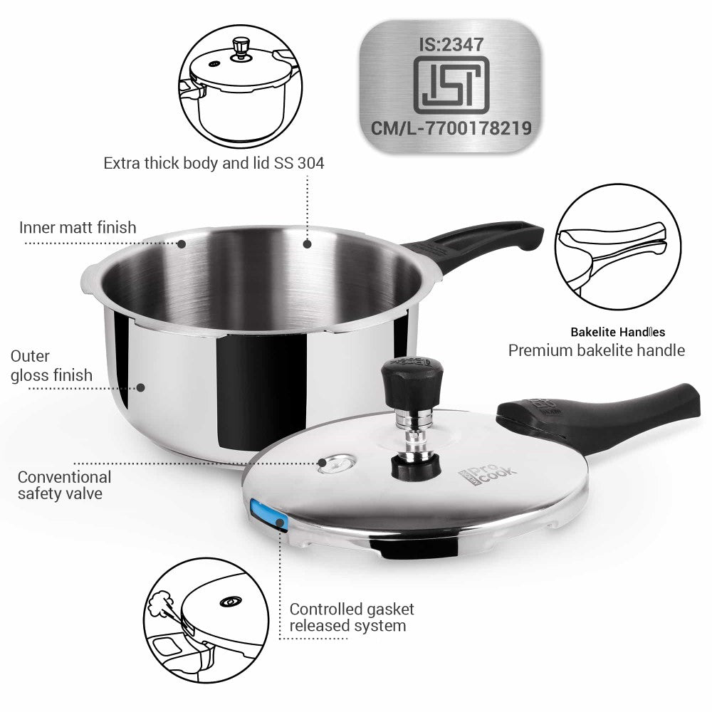 Stainless Steel Pressure Cooker Outer Lid (Milton Procook) - view 4
