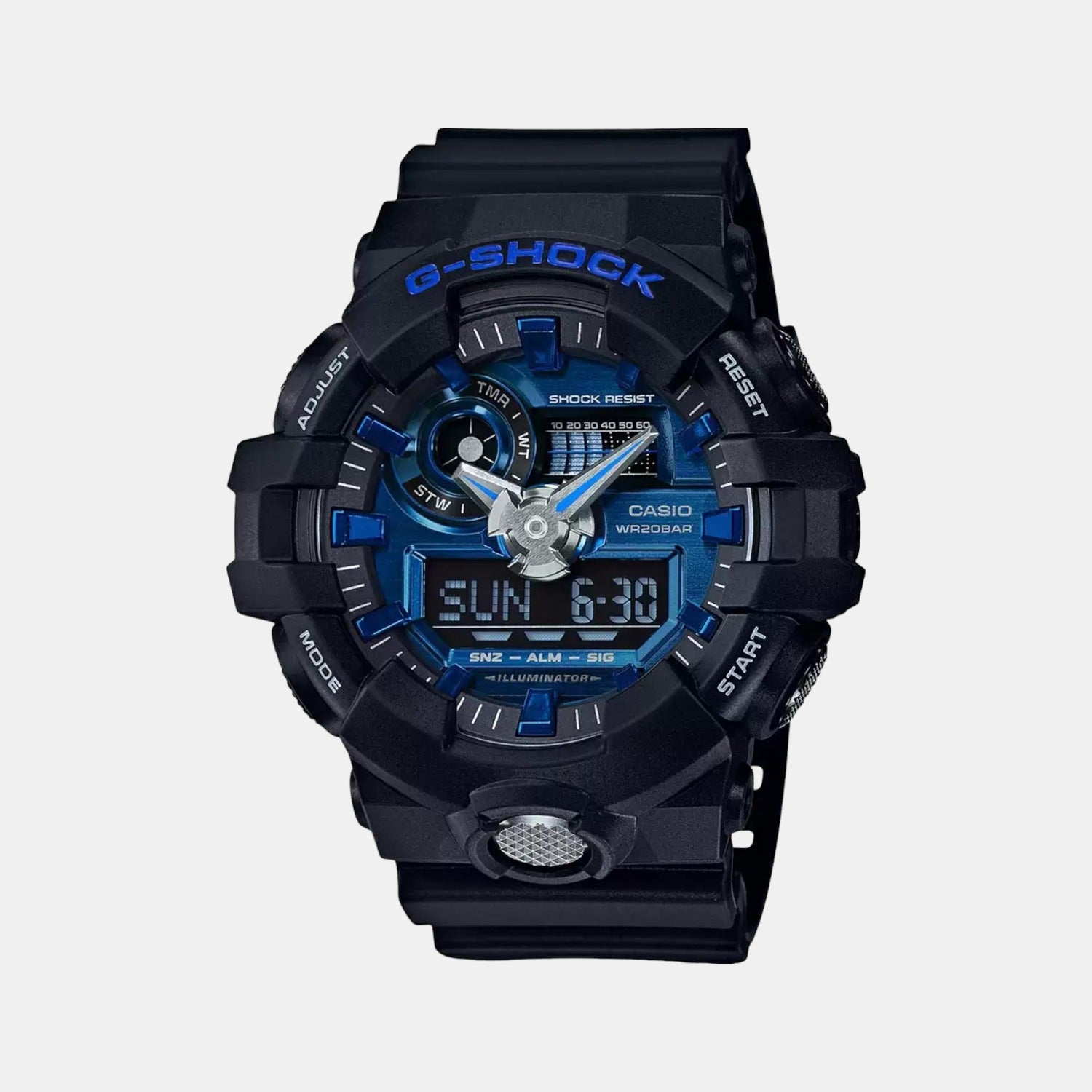 Casio G-Shock Men Quartz Blue Dial Analog-Digital Resin Watch G739