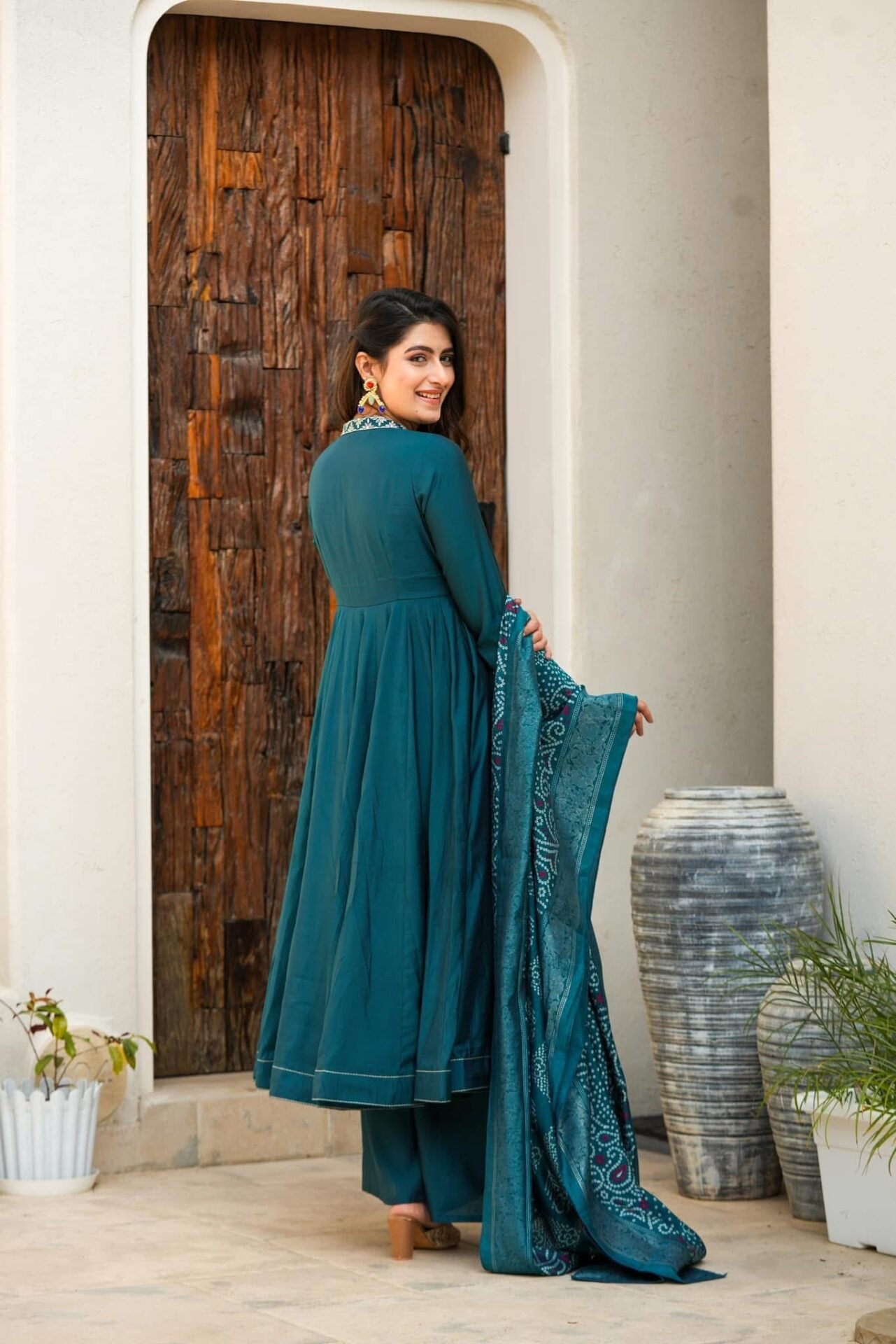 Idaho-o Minimal Bloom Muslin Suit Set - view 4
