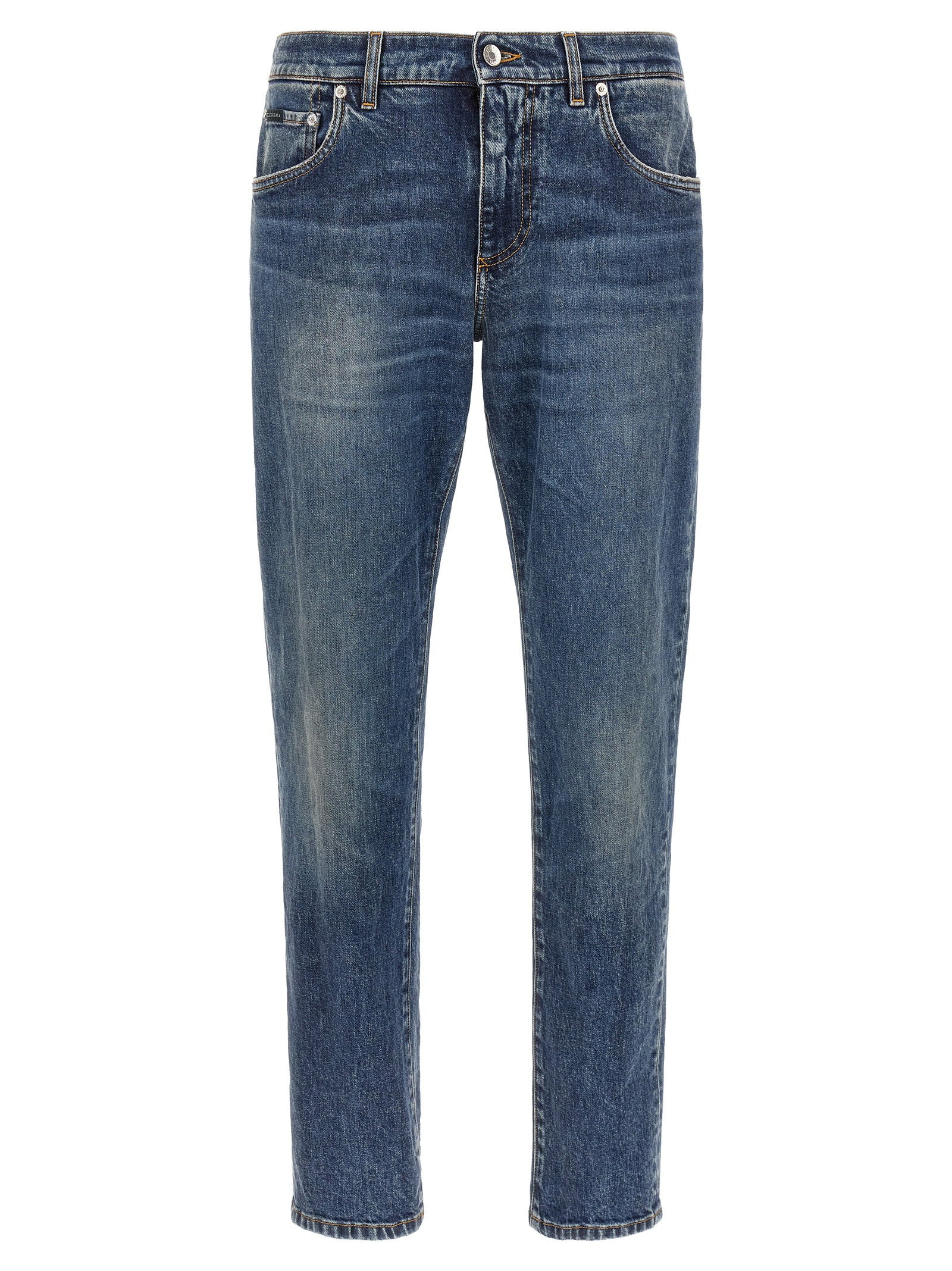 Dolce & Gabbana Logo Plaque Jeans – 98% cotton, 2% elastane