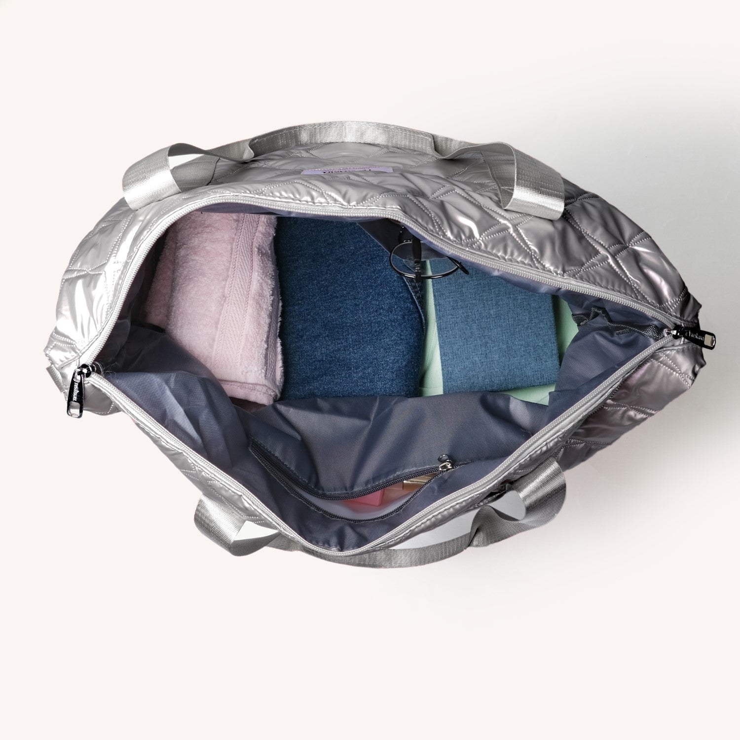 Nestasia Movo Expandable Travel Bag With Removable Wheels Silver - view 7