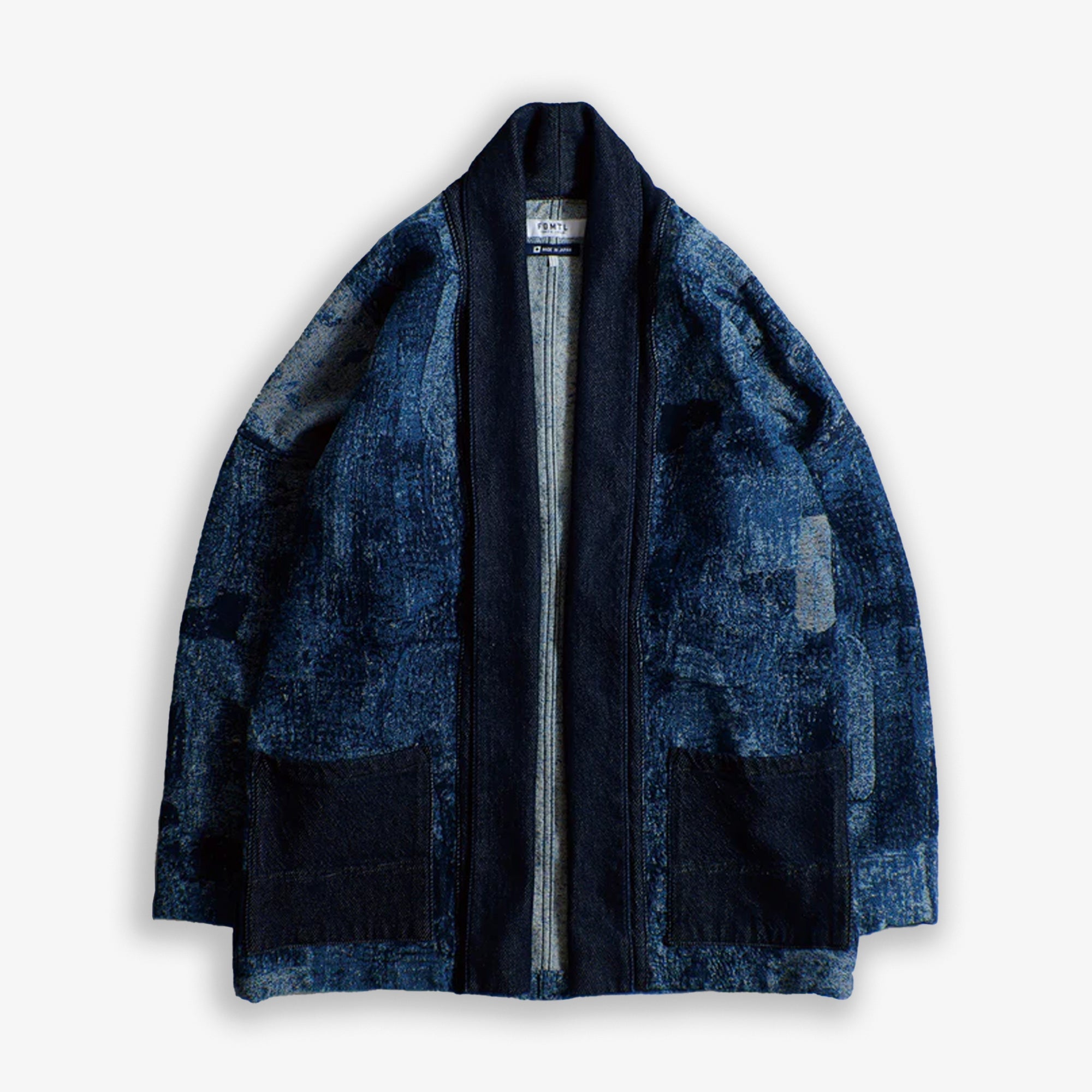 Fdmtl | Jacquard Boro Haori Rinse { Indigo