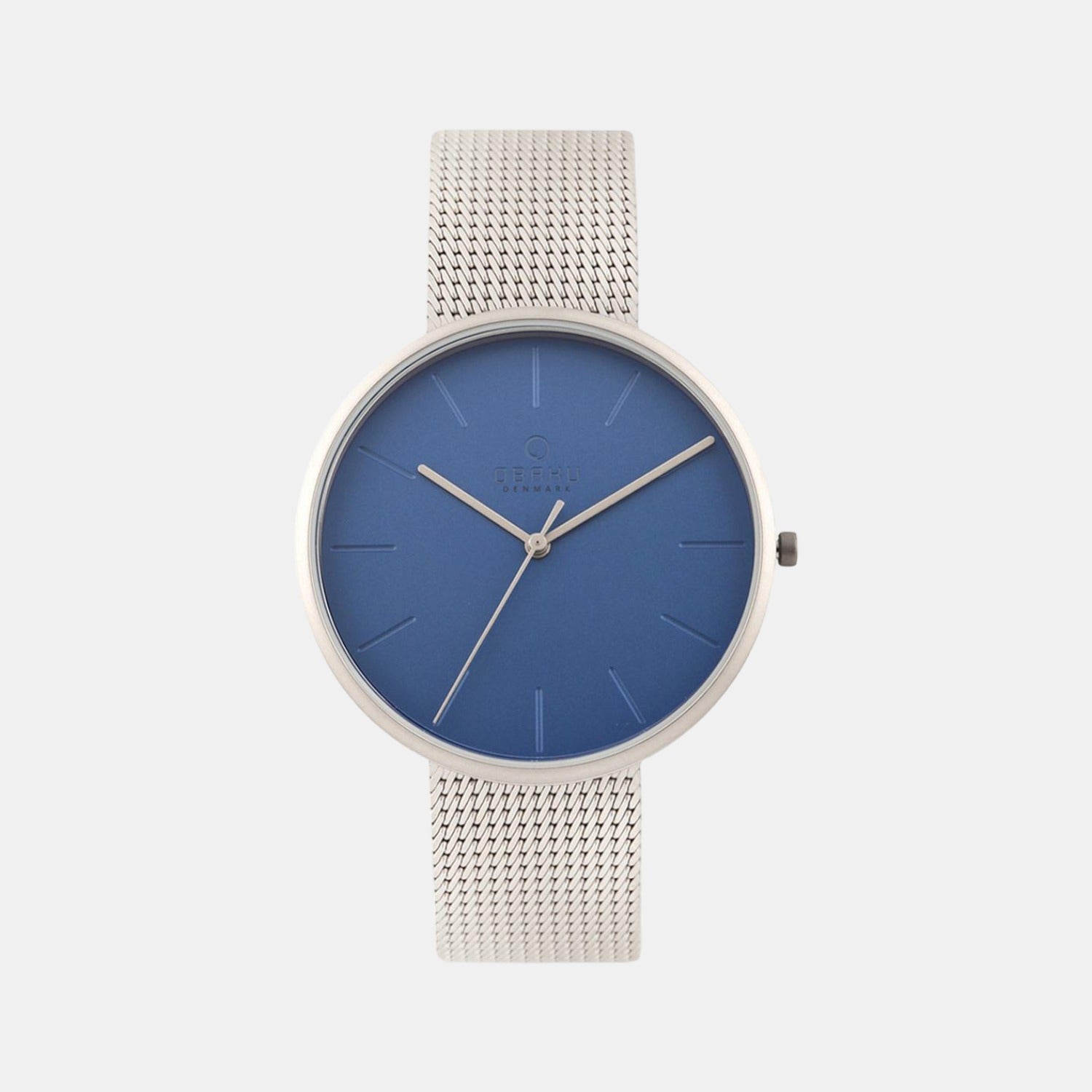 Obaku Hassel Cyan Men Quartz Blue Dial Analog Stainless Steel Watch V219GXCLMC