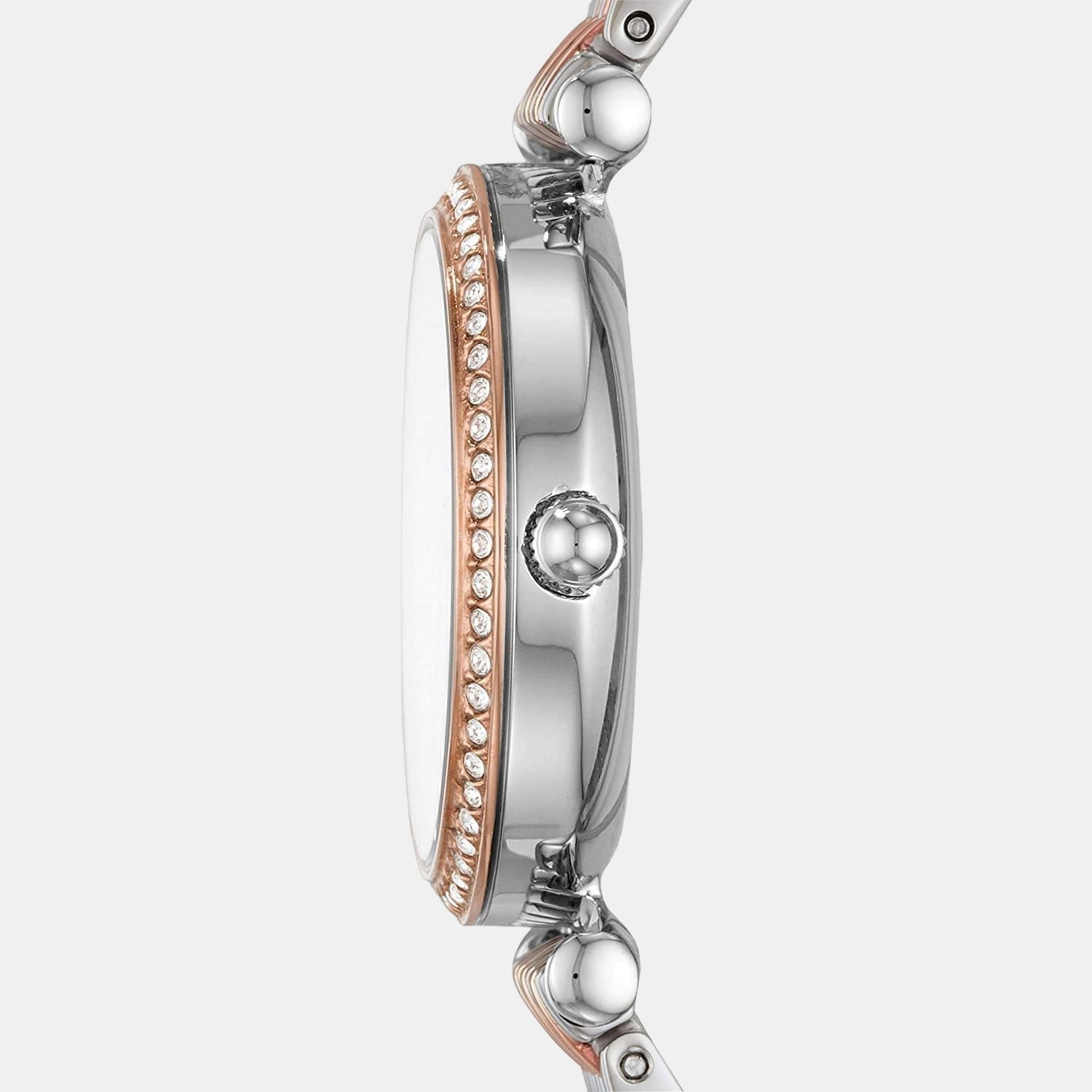 Fossil Carlie Women Quartz Mother Of Pearl Dial Analog Stainless Steel Watch ES4649 - view 2