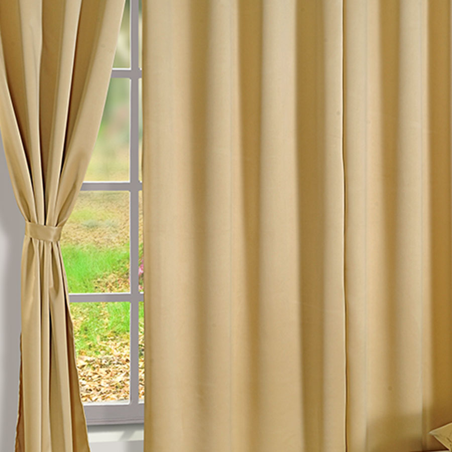 Swayam India Blackout Curtains Printed Latte Beige-2008 - view 4