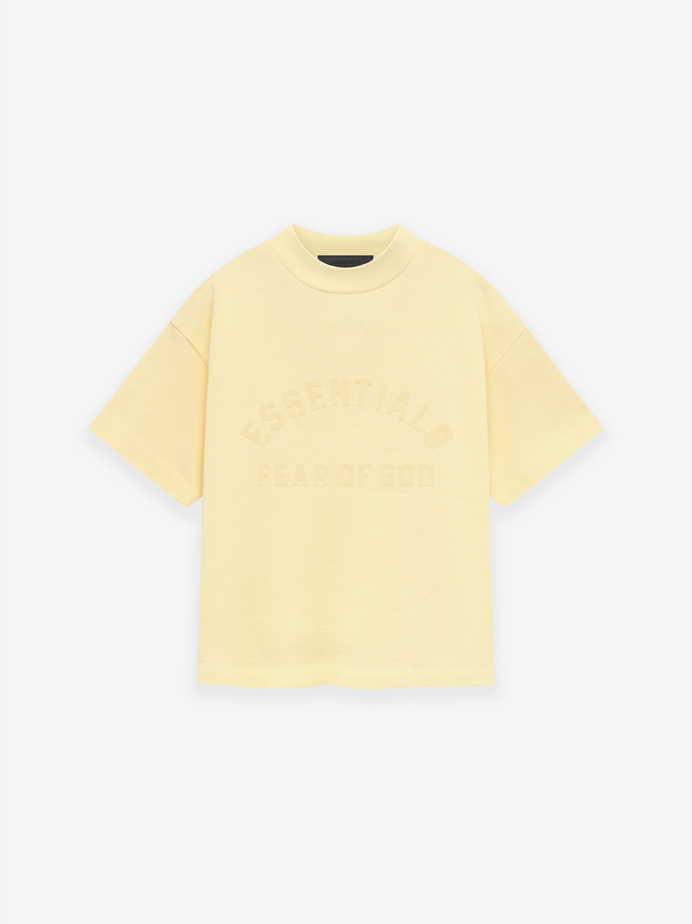 ESSENTIALS Kids Heavy Jersey SS Tee – Garden Yellow
