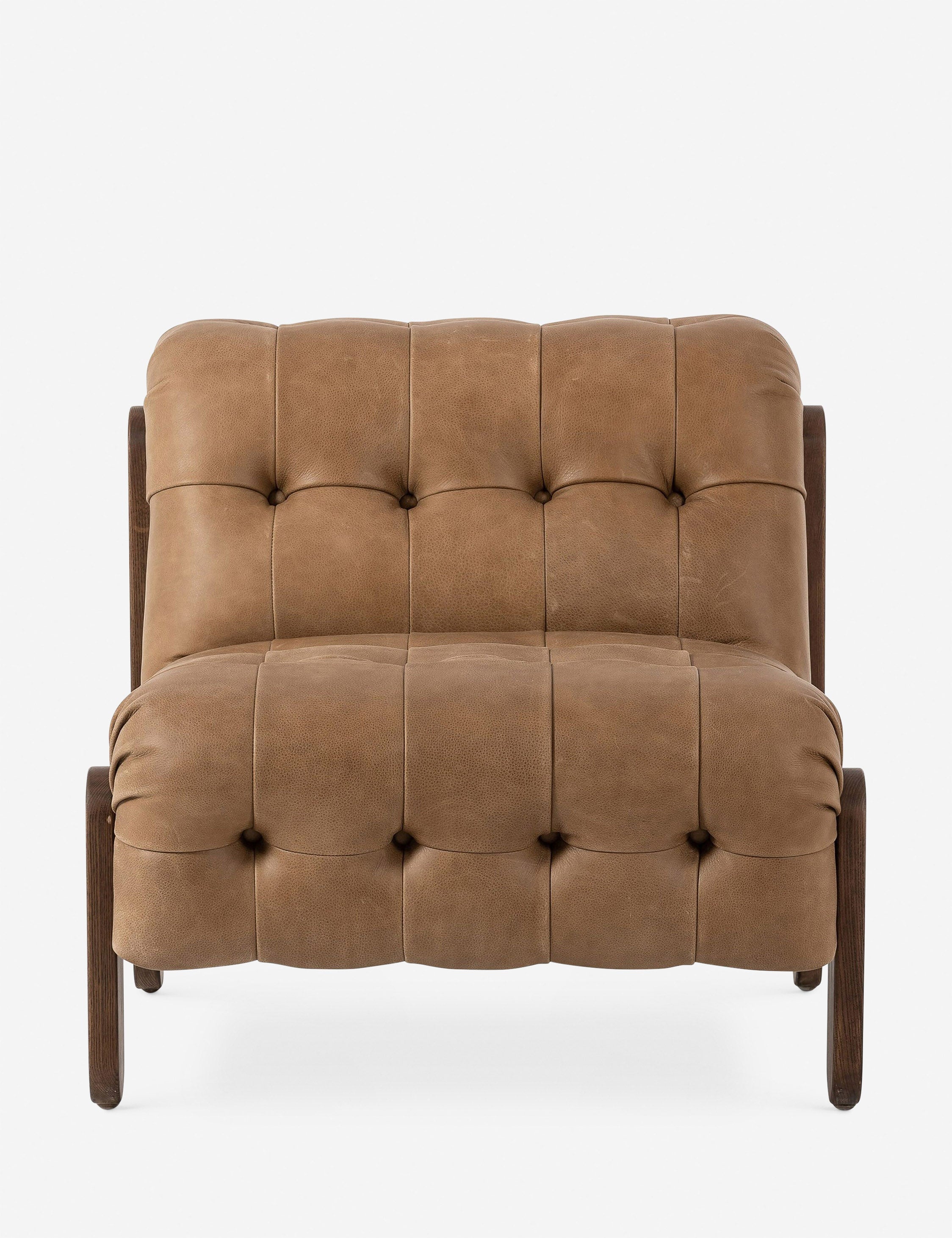 Lulu and Georgia Cantor Leather Accent Chair – Tan Leather - view 2