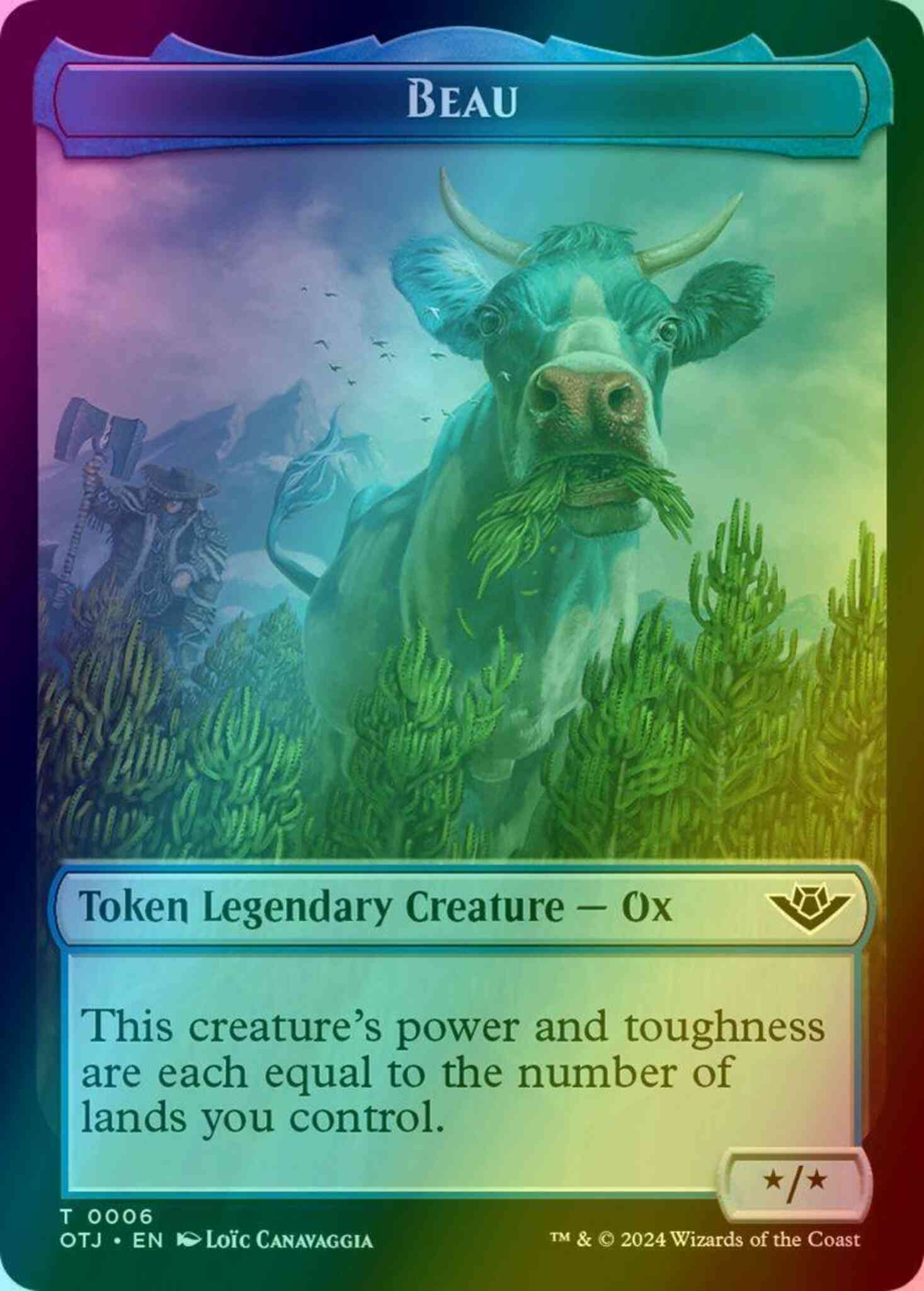 Beau token 06 – Magic Beau Token (06) // Treasure Token (18) [Outlaws of Thunder Junction: Tokens] [Foil]