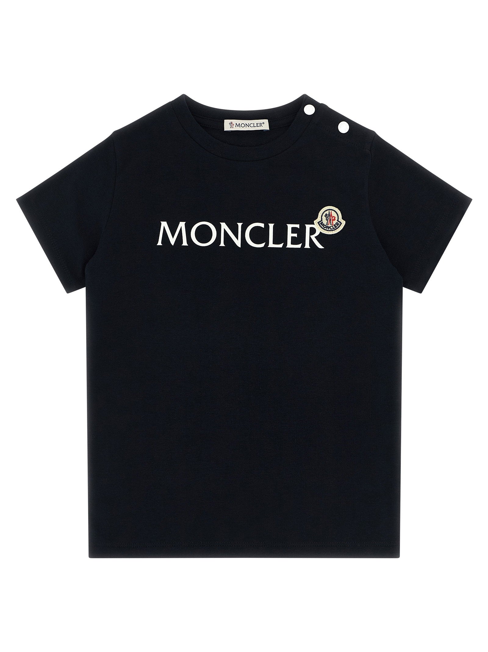 Moncler Enfant Logo T-shirt – 92% cotton, 8% elastane