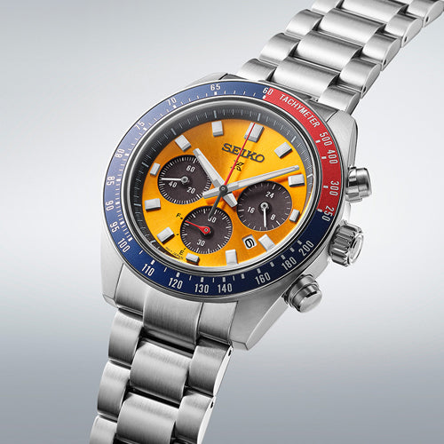 Seiko Prospex Solar Speedtimer Chronograph Yellow Dial Men 41.4mm SSC947P1 - view 2