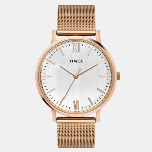Timex Fashion Men Quartz Silver Dial Analog Stainless Steel Watch TW0TG8011