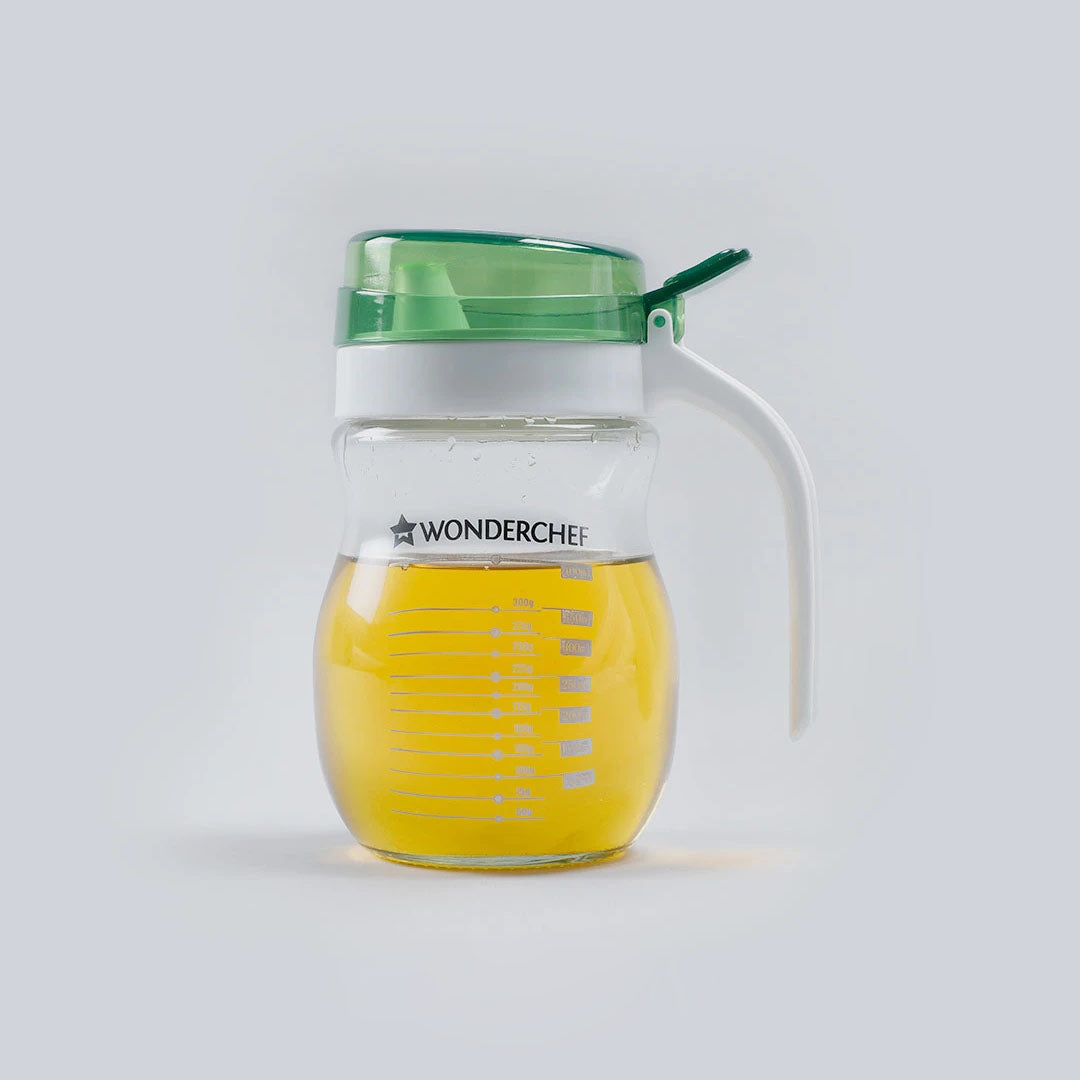 Wonderchef Oil Pourer Glass Bottle for Kitchen, Transparent Oil Pourer