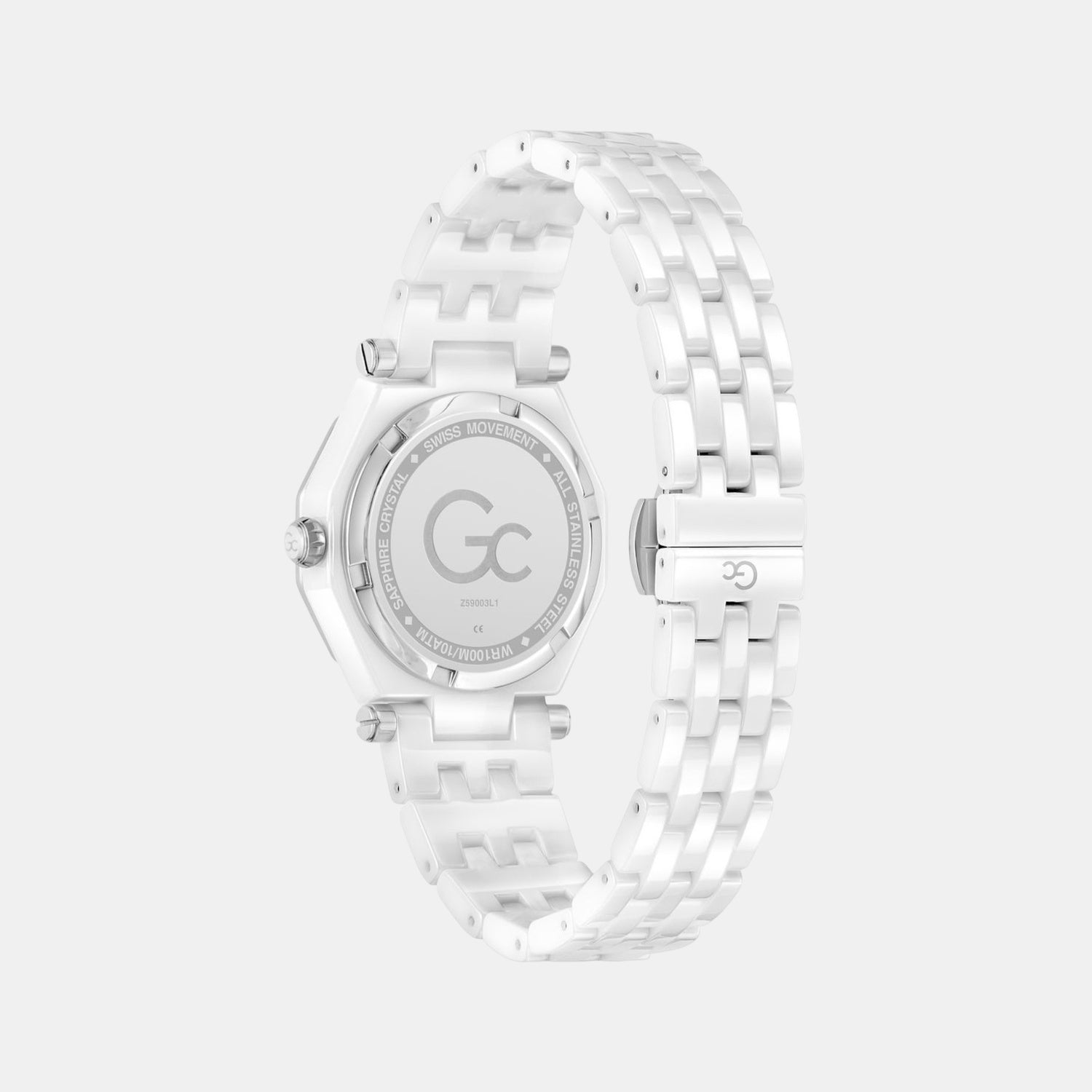 Gc Gleam Women Quartz White Dial Multi-Function Ceramic Watch Z59003L1 - view 7