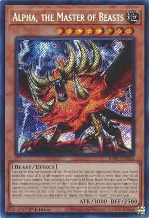 Alpha the master – Yu-Gi-Oh! Alpha, the Master of Beasts - RA01-EN022 - Secret Rare - 1st Edition