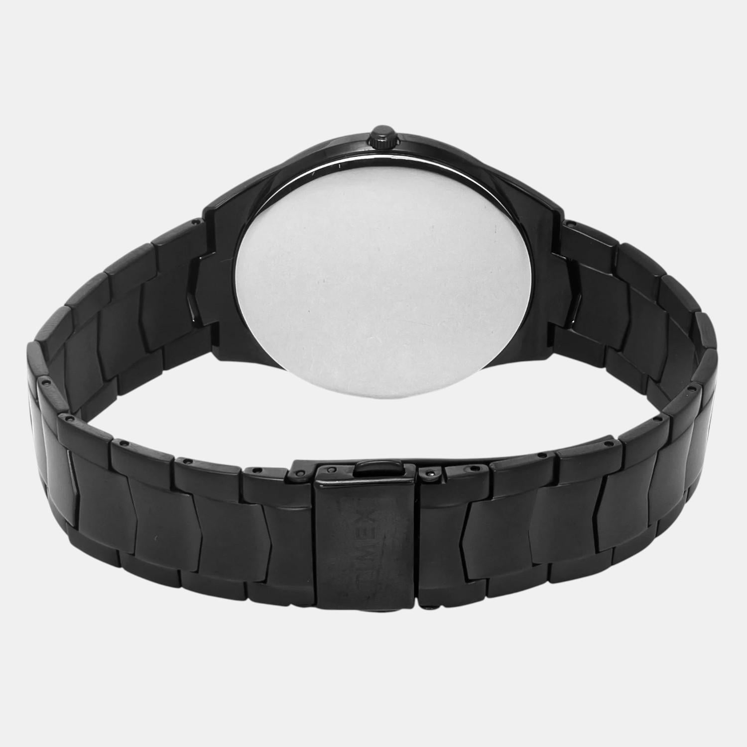Timex Fashion Men Quartz Black Dial Analog Stainless Steel Watch TWEG25803 - view 3