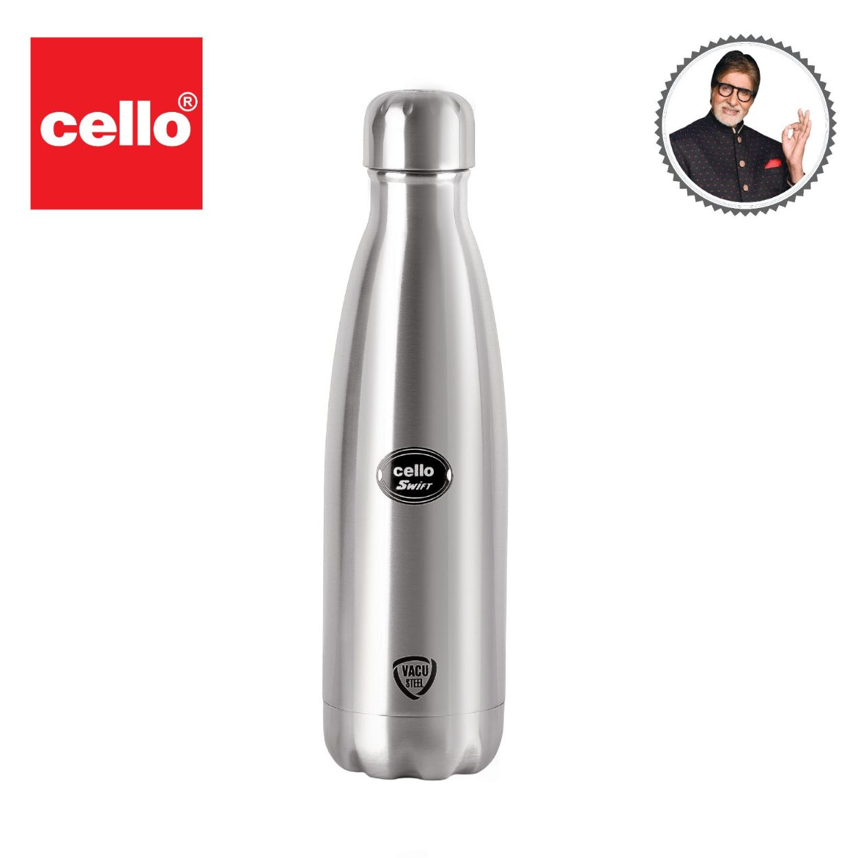 Cello Swift Flask, Vacusteel Water Bottle, 500ml - view 6