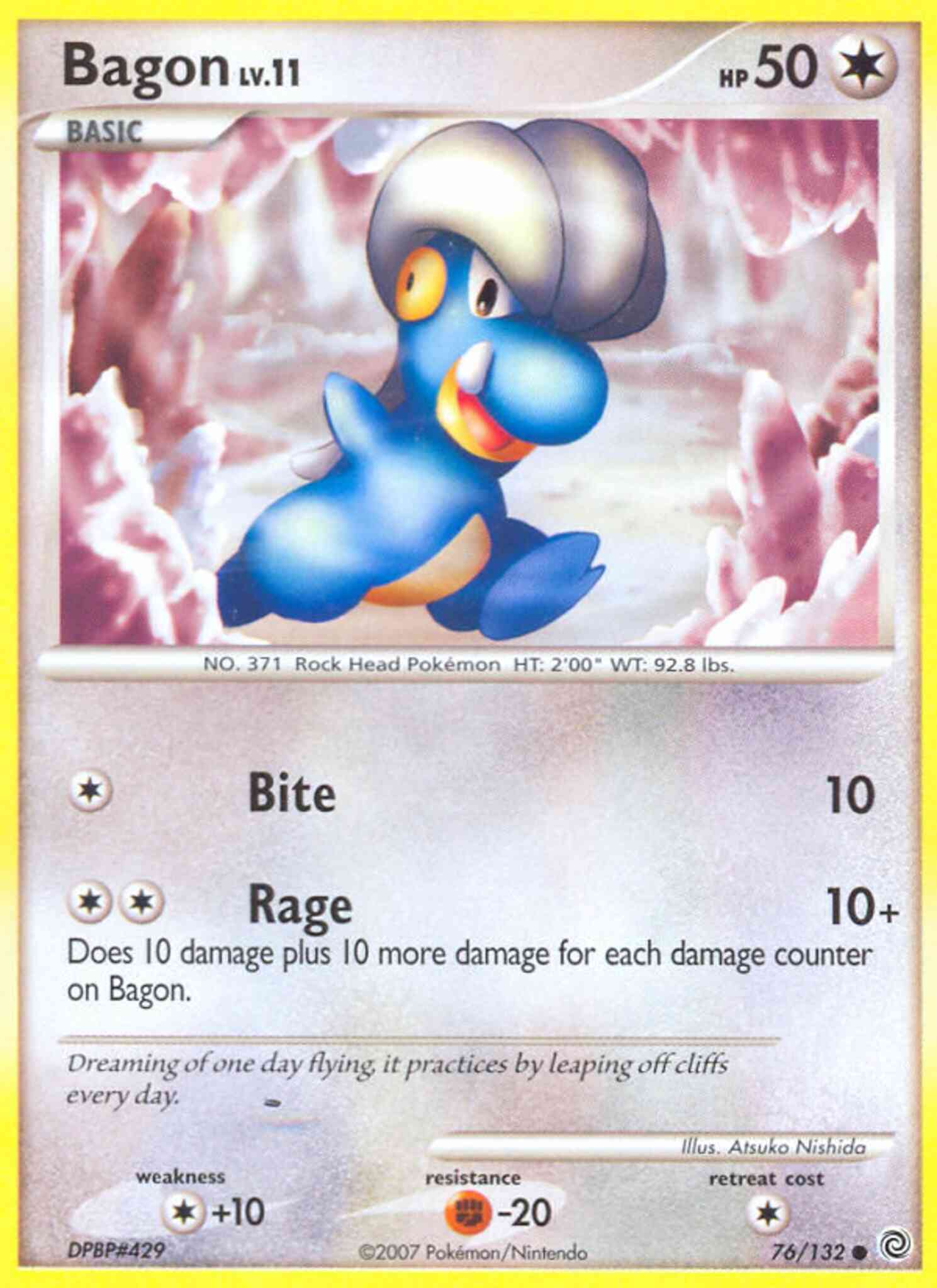 Common dp3-76 reverse – Pokémon Bagon - 76/132 - Common [dp3-76] [Reverse Holo]