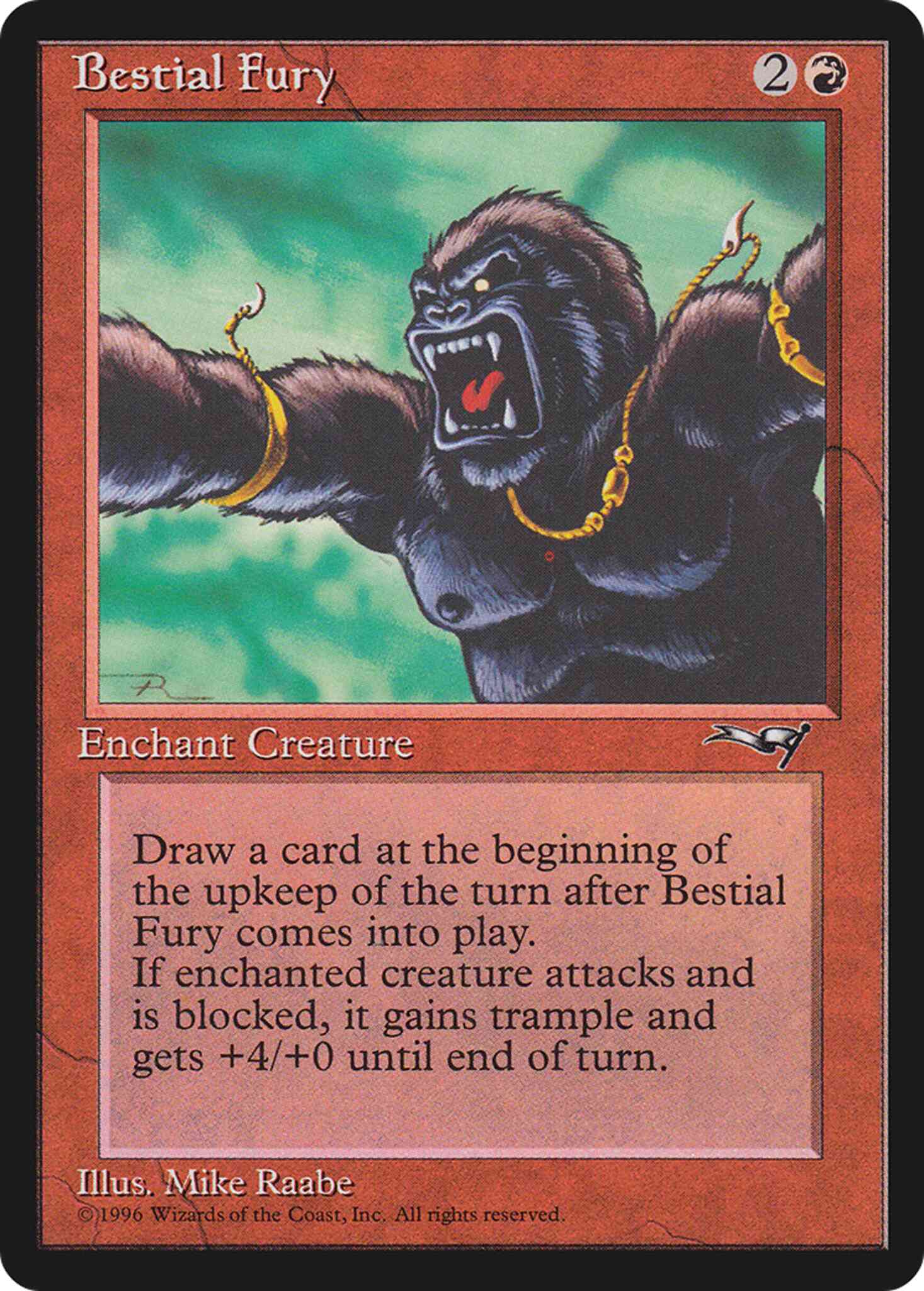 Bestial fury green – Magic Bestial Fury [Green Background] [67a] [Alliances] [Non-Foil]