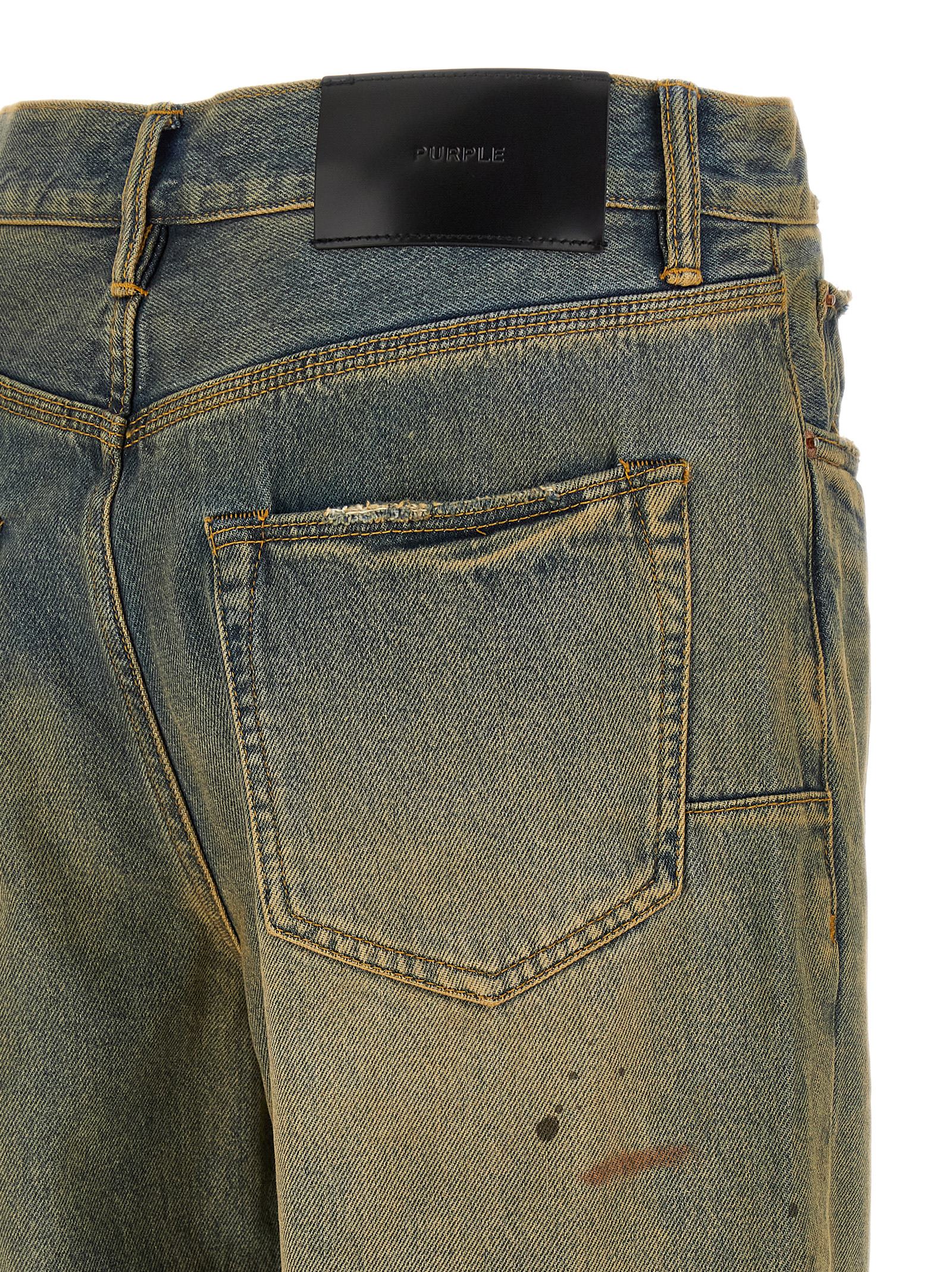 Purple P011 Dirty Oil Repair Jeans – 100% cotton - view 4