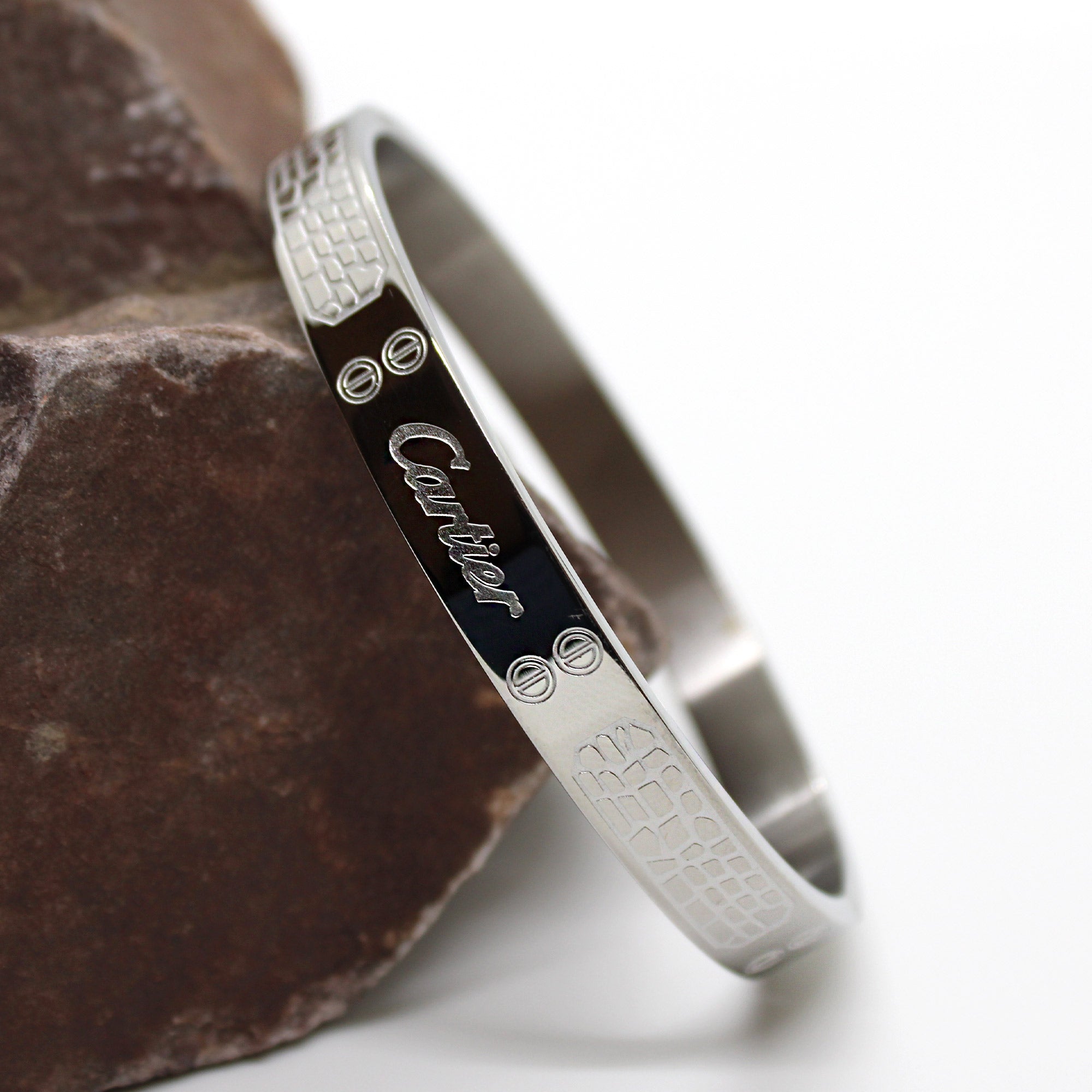 Branta Premium Stone Wall Silver Men's Kada Bracelet - view 2