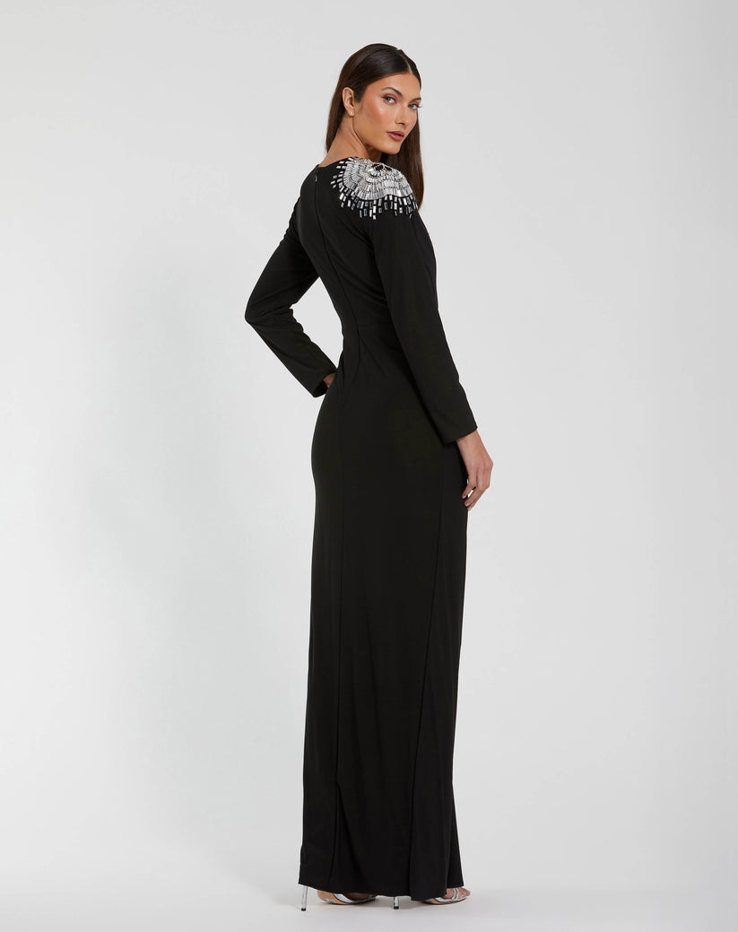 Mac Duggal 44136 Fitted Long Sleeve Formal Evening Dress - view 2