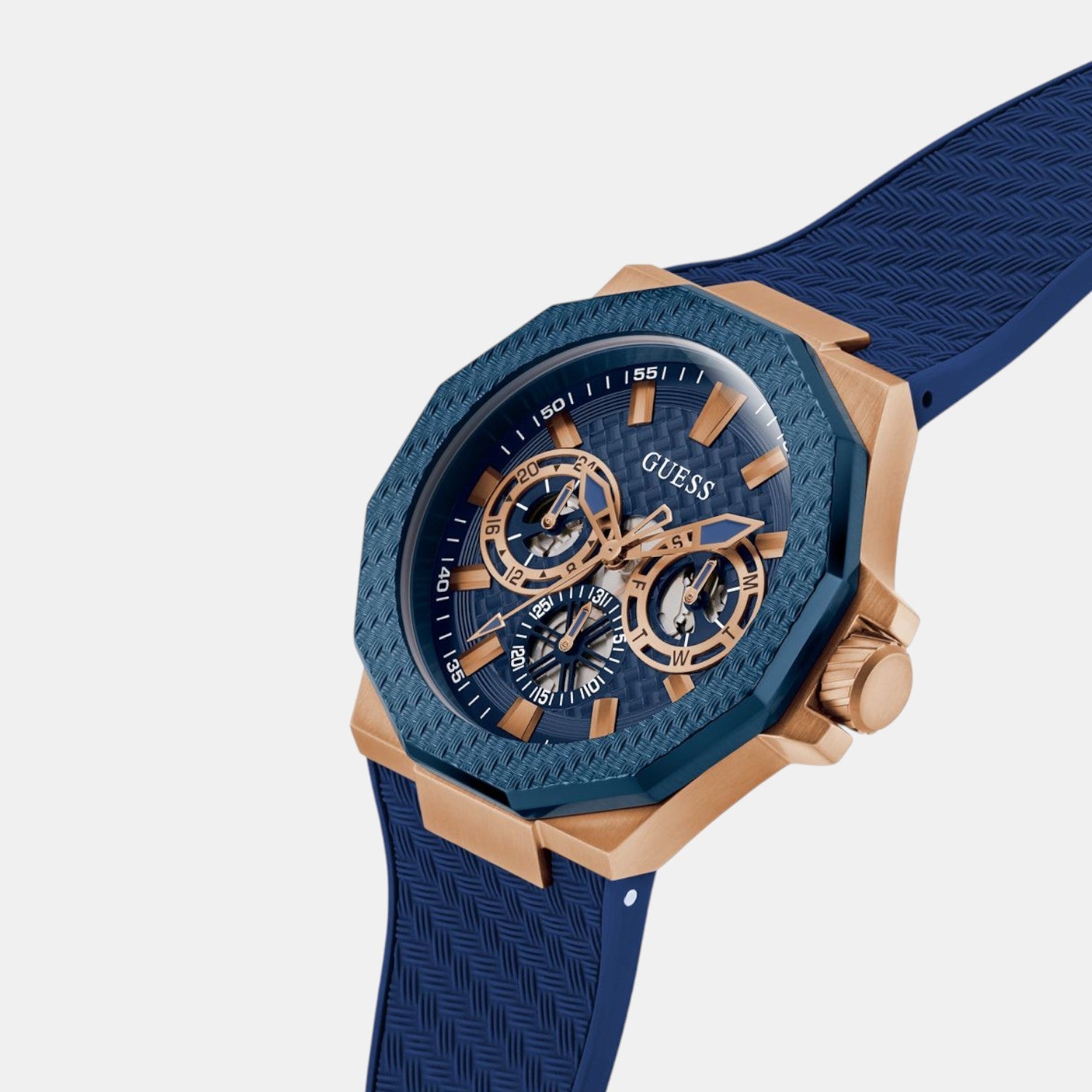 Guess Sport Men Quartz Blue Dial Multi-Function Silicone Watch GW0853G3 - view 4