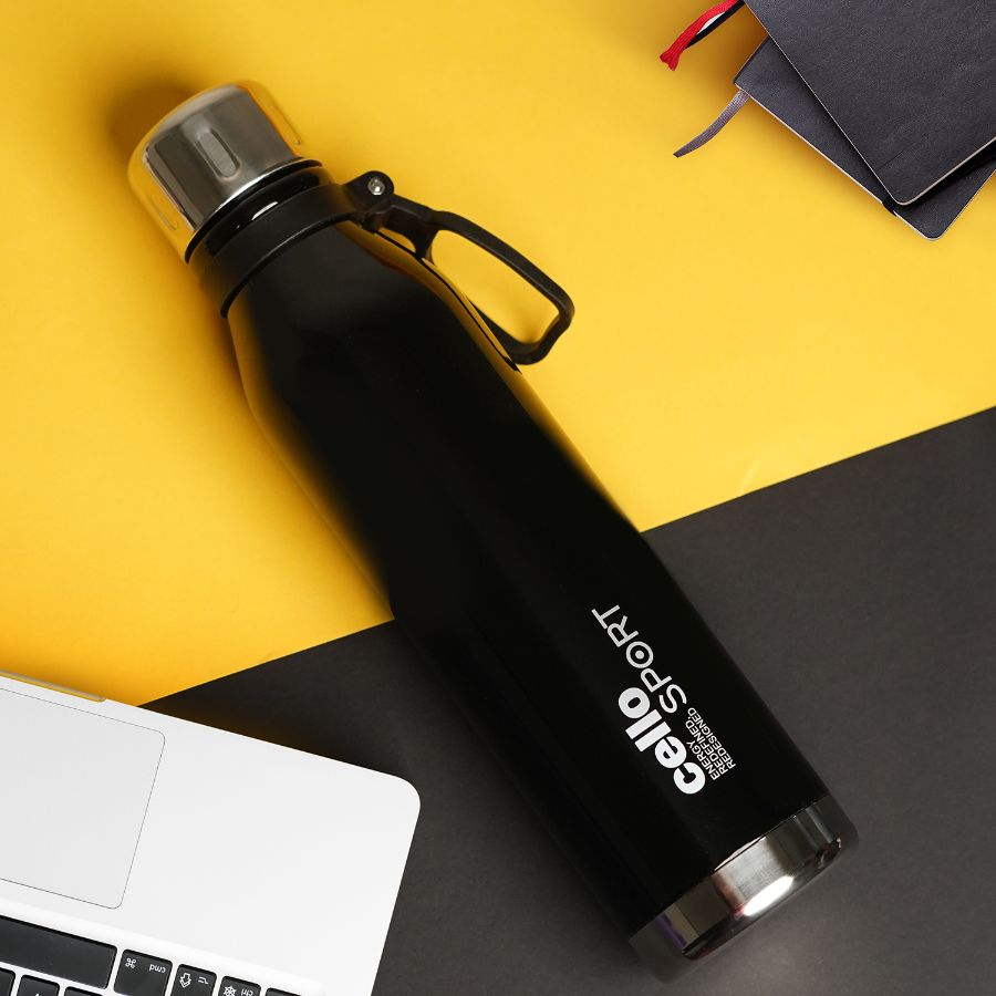 Cello Bentley Flask, Vacusteel Water Bottle, 600ml